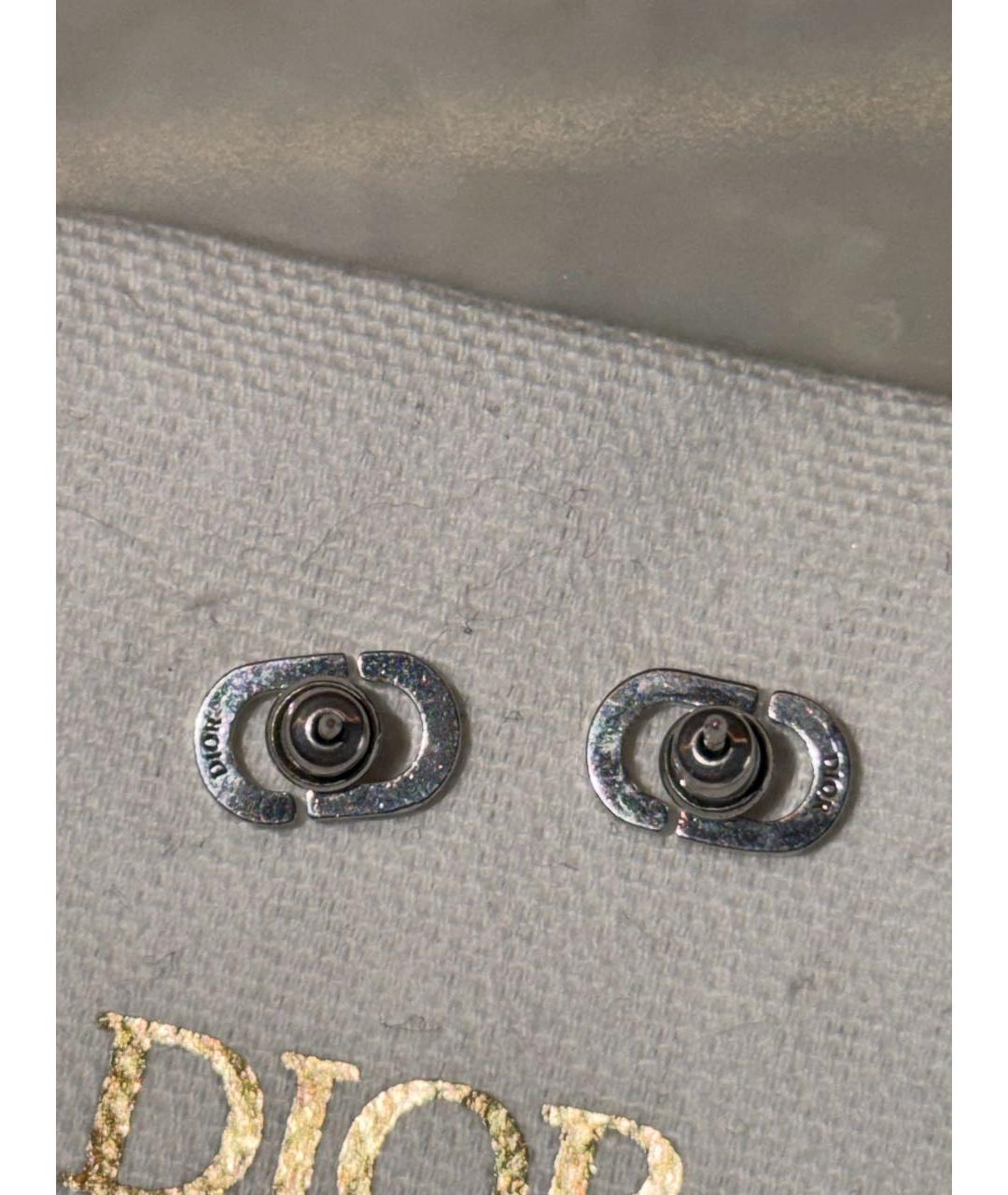 CHRISTIAN DIOR Серебряные латунные серьги, фото 2