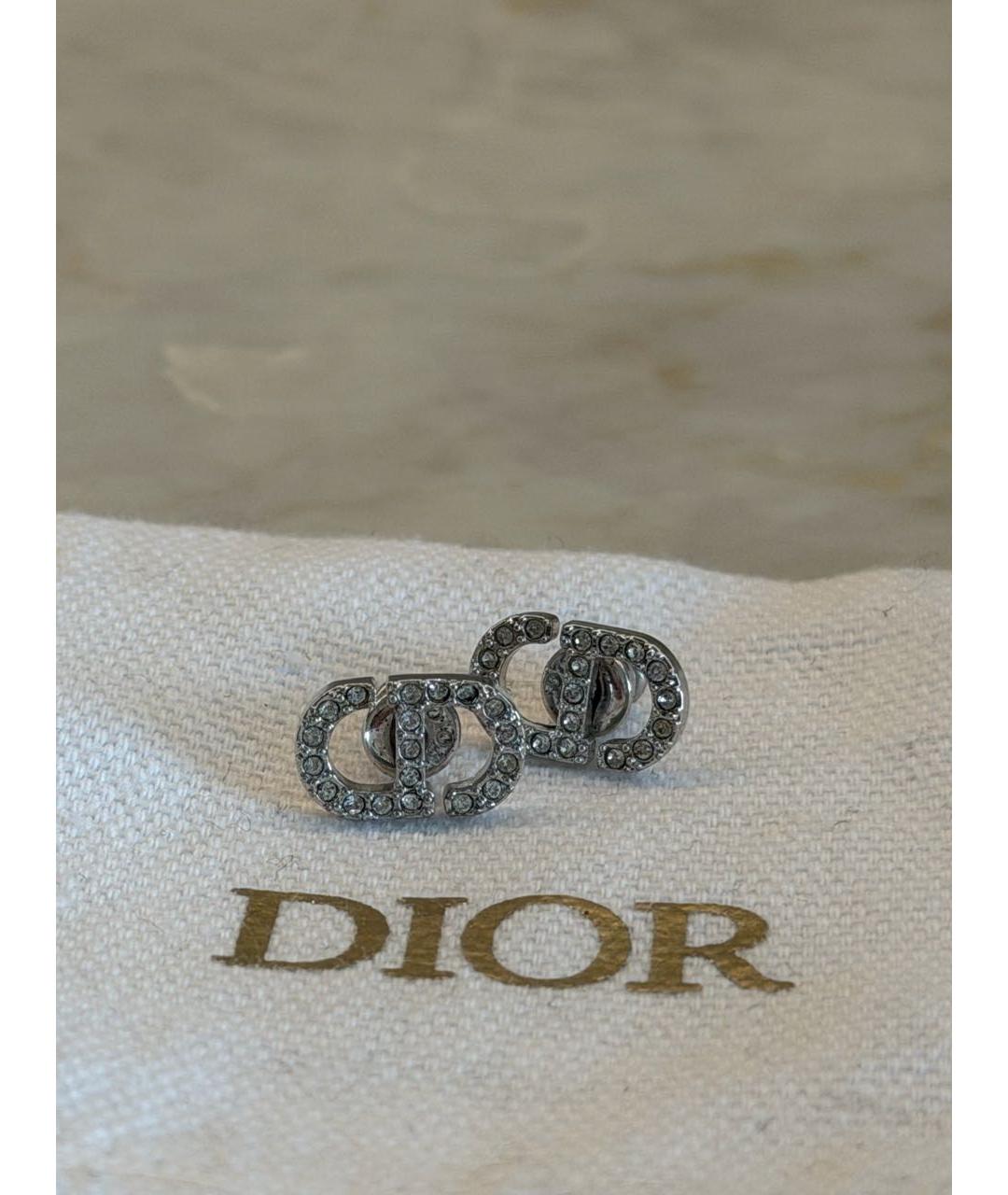 CHRISTIAN DIOR Серебряные латунные серьги, фото 6
