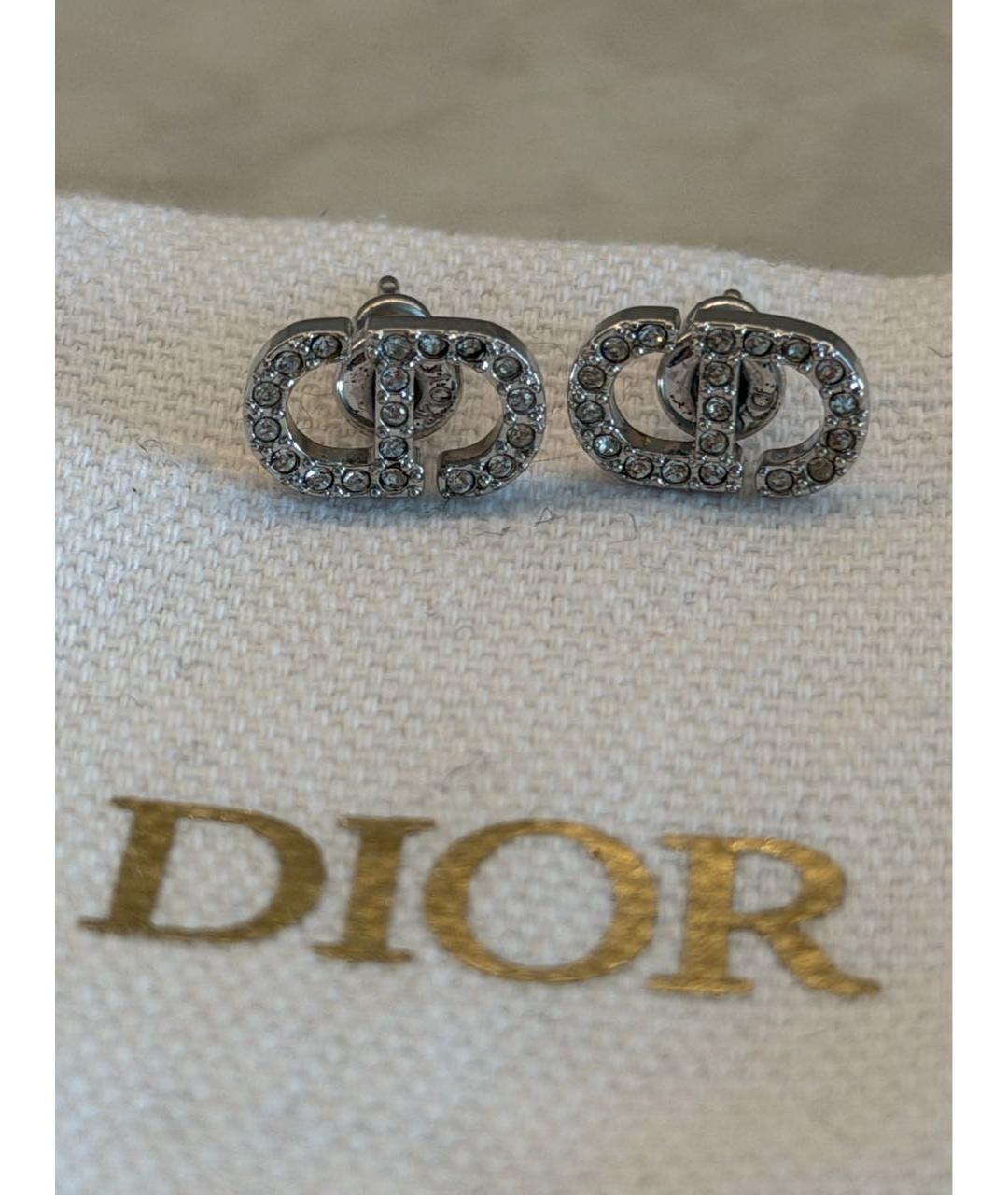 CHRISTIAN DIOR Серебряные латунные серьги, фото 3