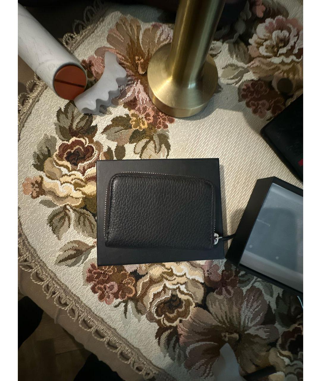 ZEGNA Черный кожаный кошелек, фото 2