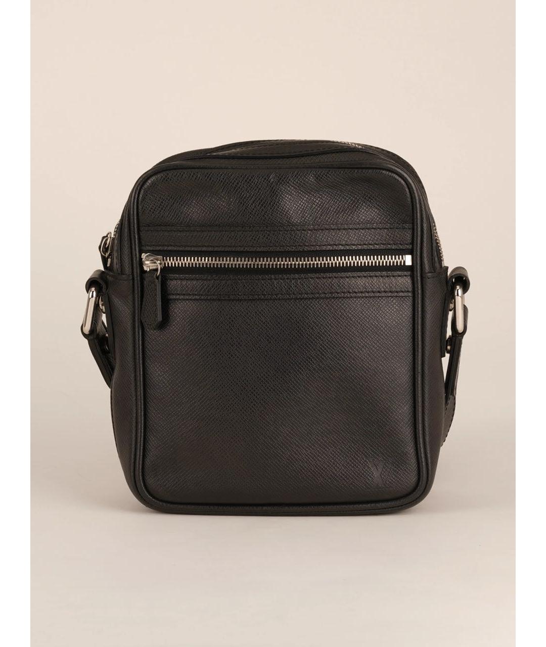 LOUIS VUITTON Черная кожаная сумка на плечо, фото 2