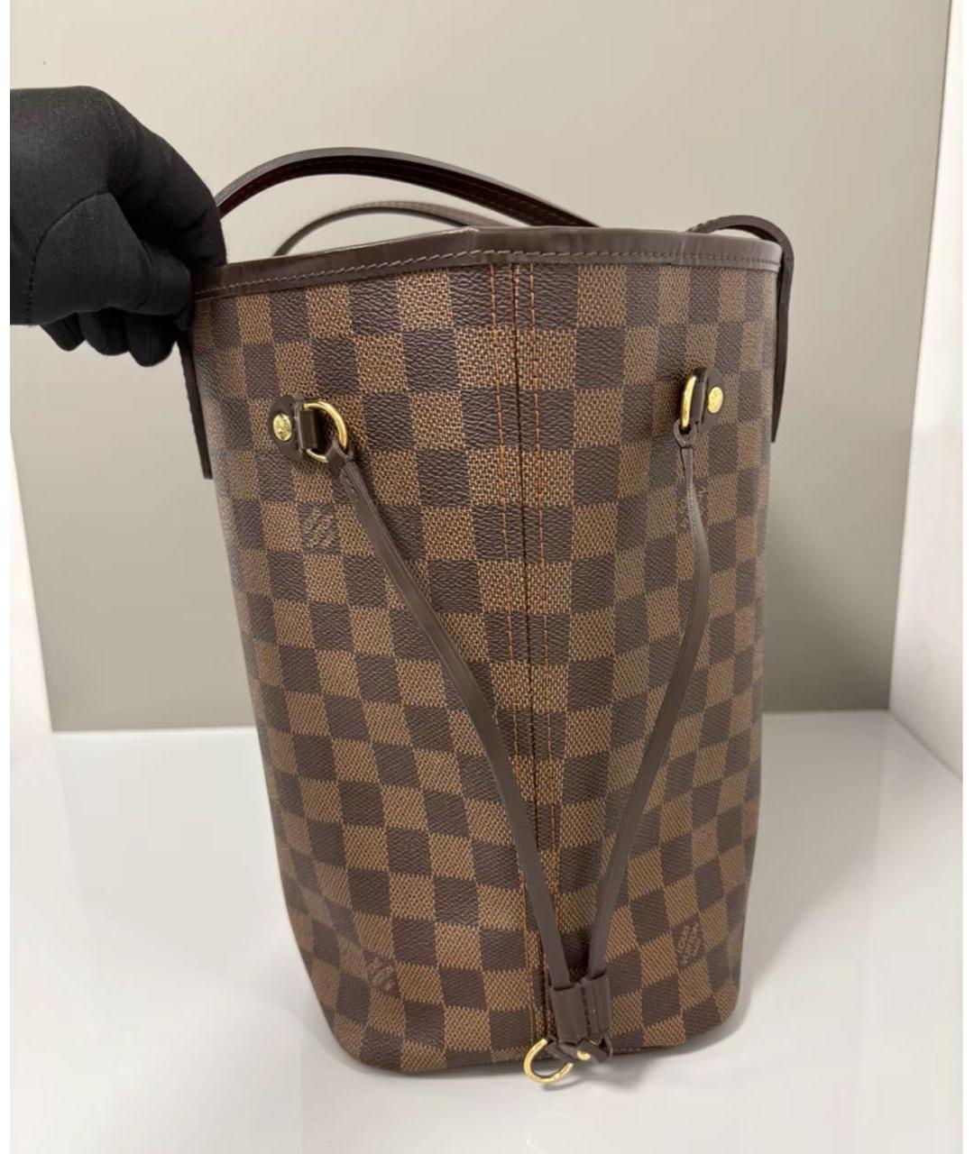 LOUIS VUITTON Коричневая сумка тоут из канвы, фото 3