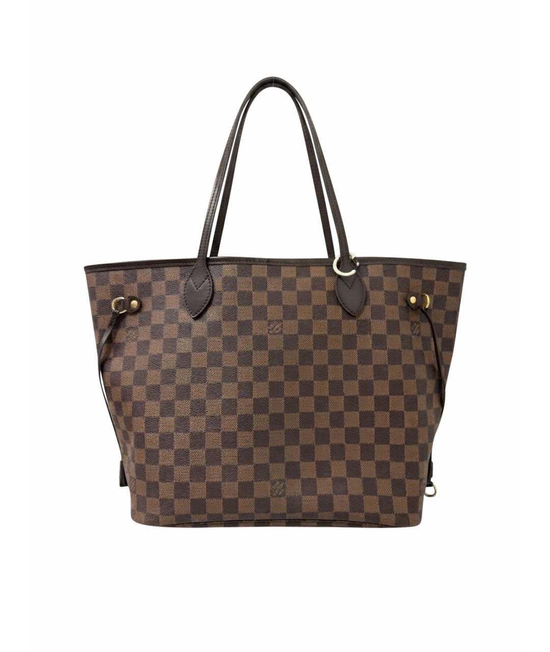 LOUIS VUITTON Коричневая сумка тоут из канвы, фото 7