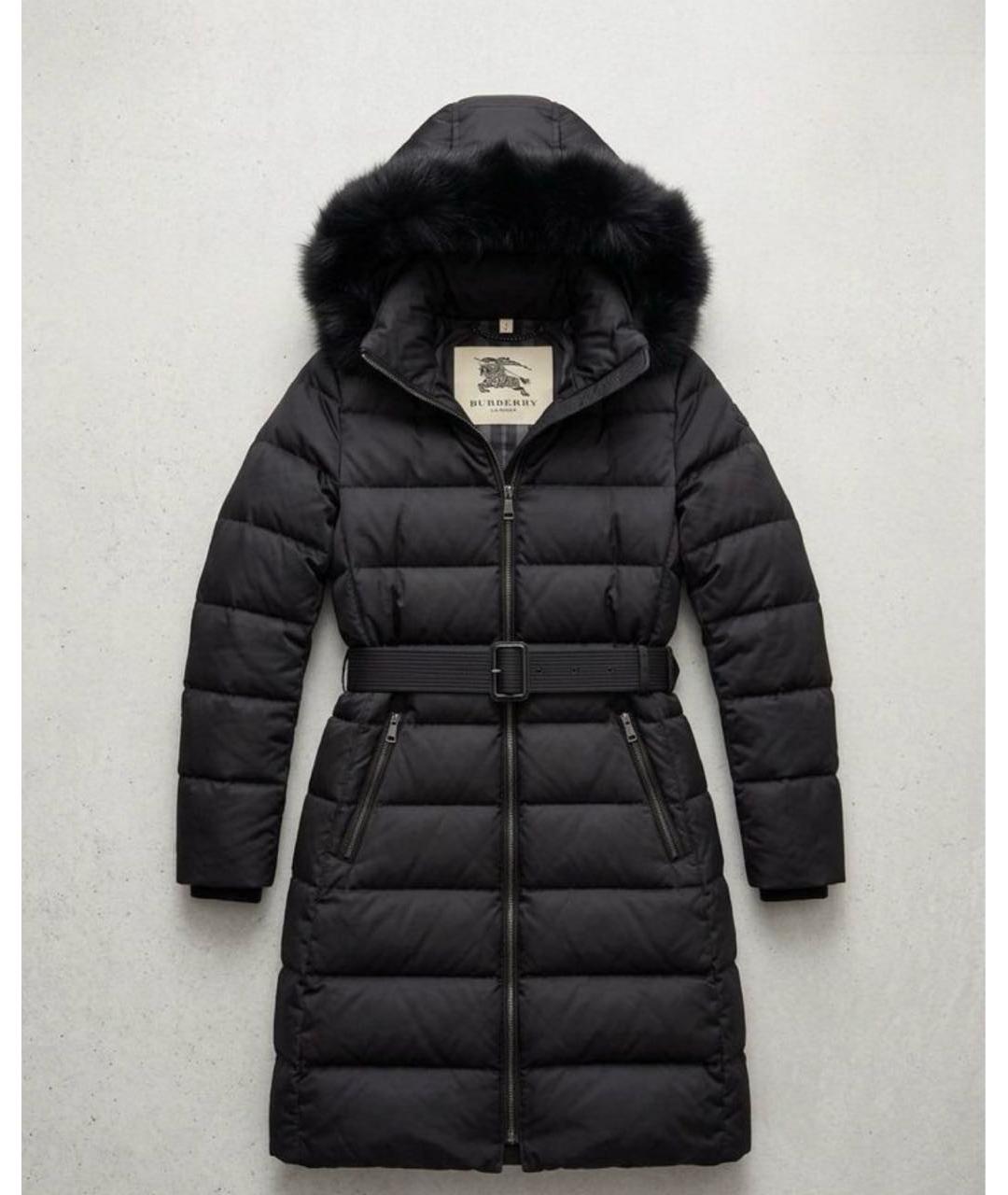 BURBERRY Черный полиэстеровый пуховик, фото 7