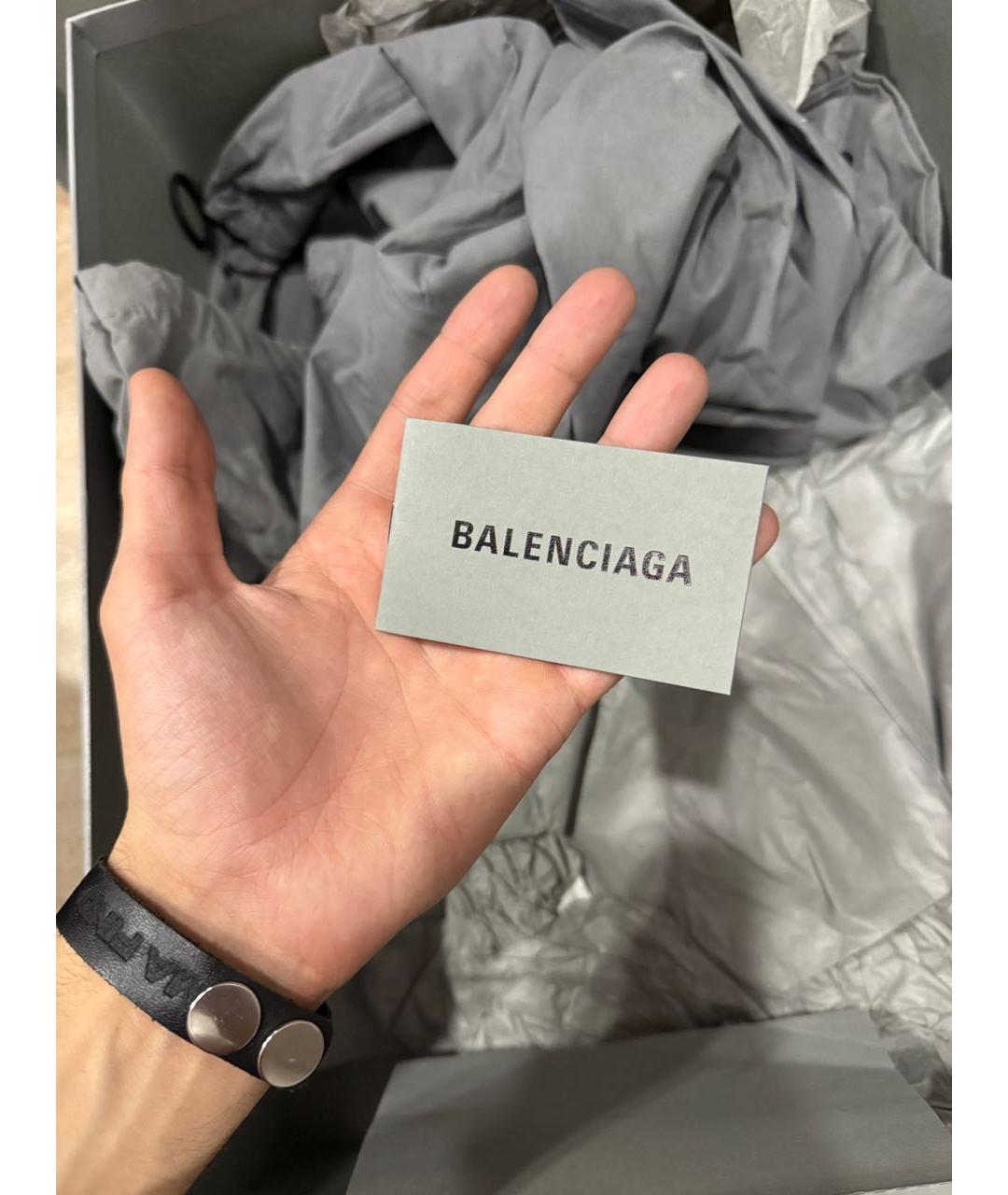 BALENCIAGA Черные кожаные высокие ботинки, фото 6