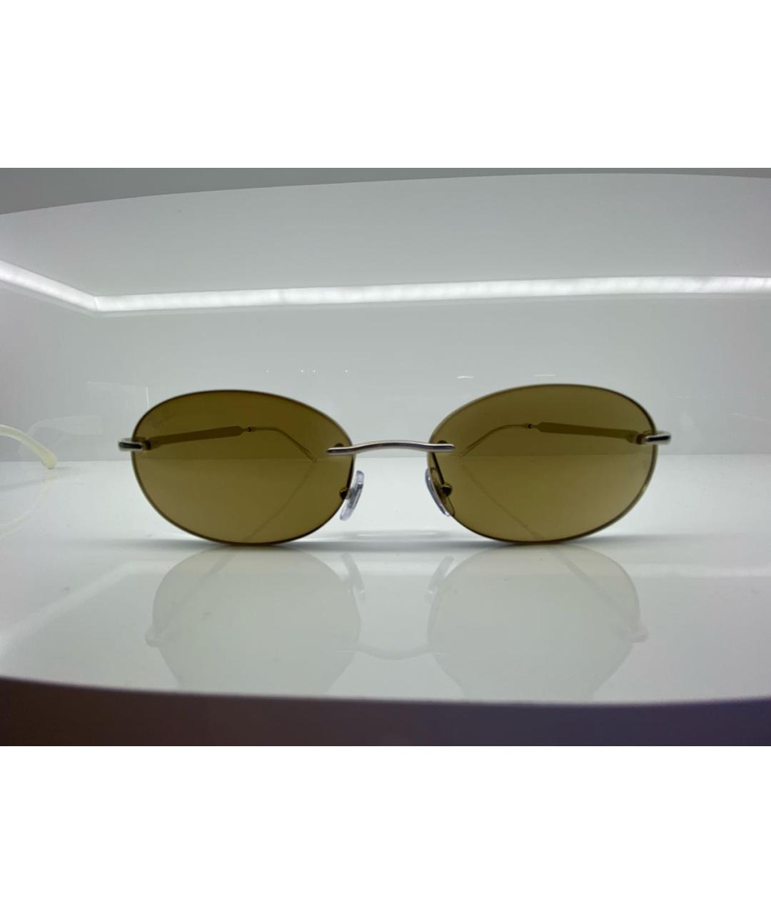 RAY BAN Серебряные металлические солнцезащитные очки, фото 4