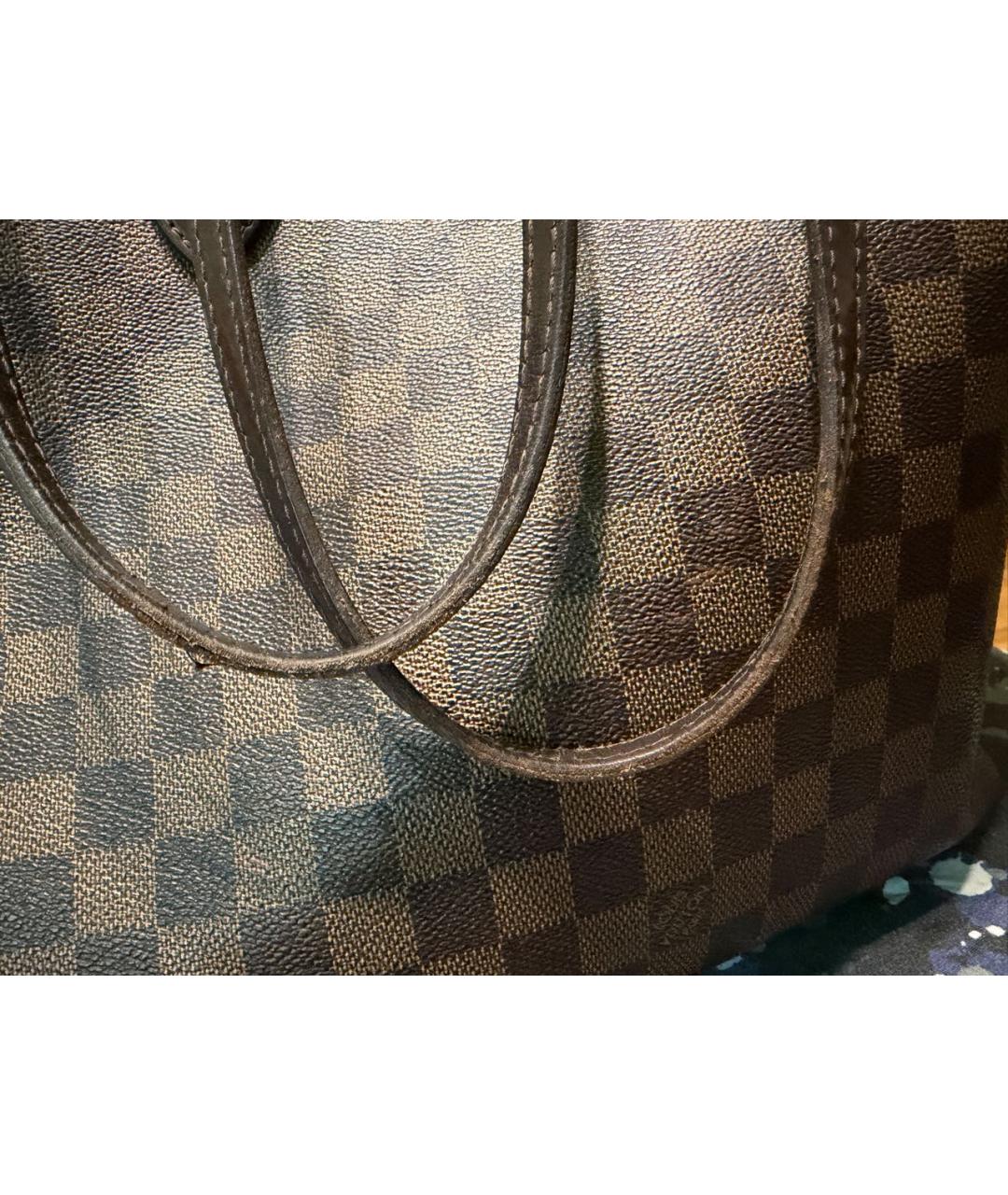 LOUIS VUITTON Коричневая сумка тоут из канвы, фото 7