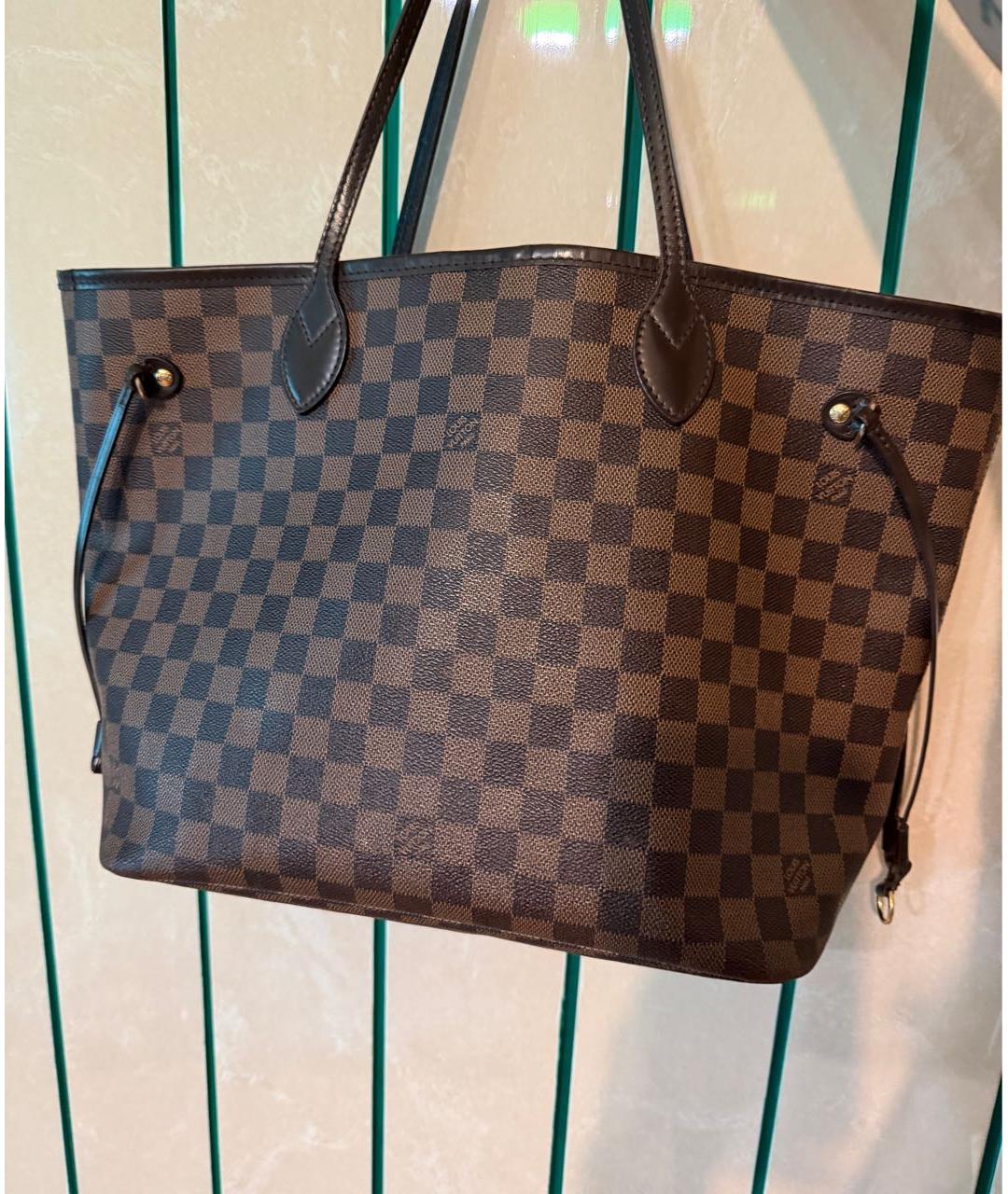LOUIS VUITTON Коричневая сумка тоут из канвы, фото 2