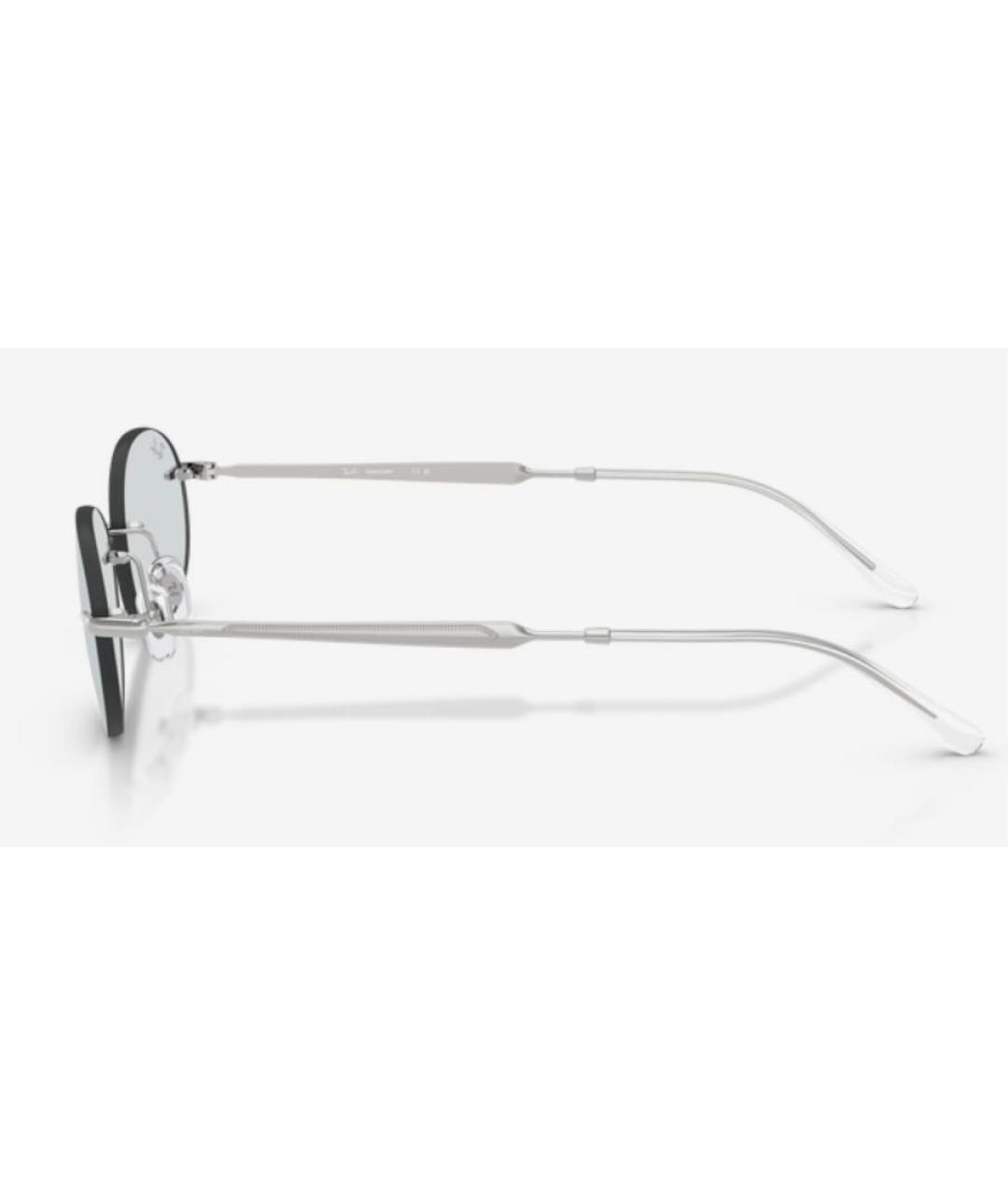 RAY BAN Серебряные металлические солнцезащитные очки, фото 3