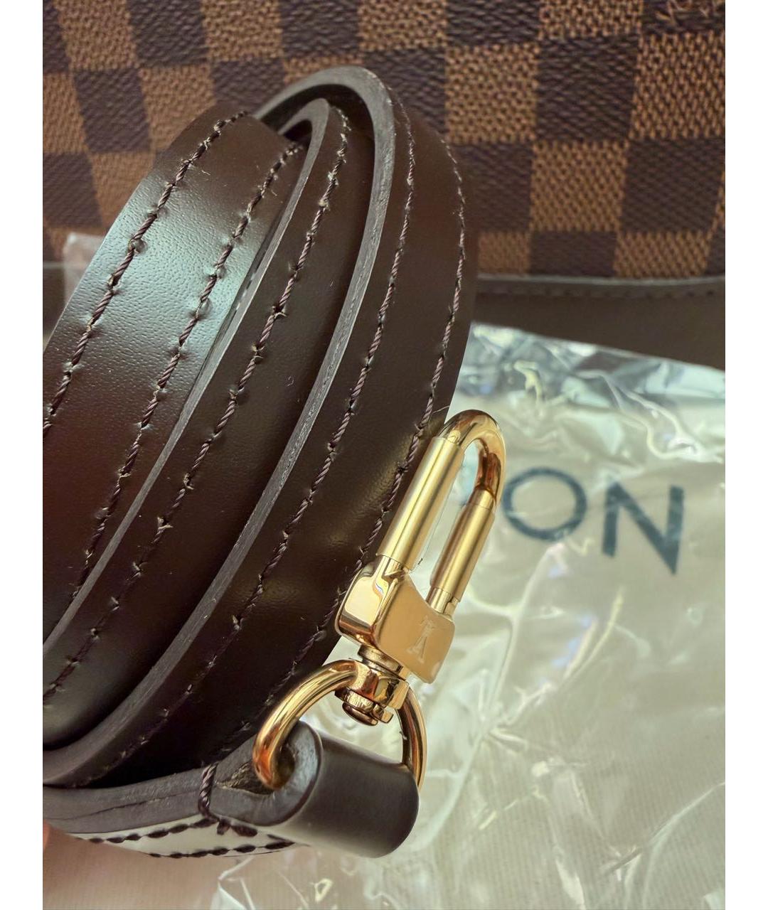LOUIS VUITTON Коричневая сумка с короткими ручками из канвы, фото 6