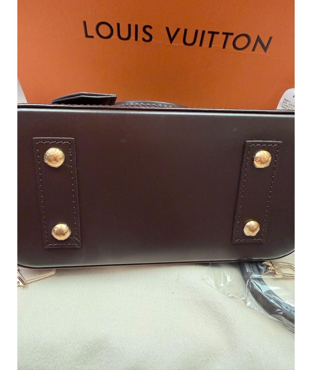 LOUIS VUITTON Коричневая сумка с короткими ручками из канвы, фото 3