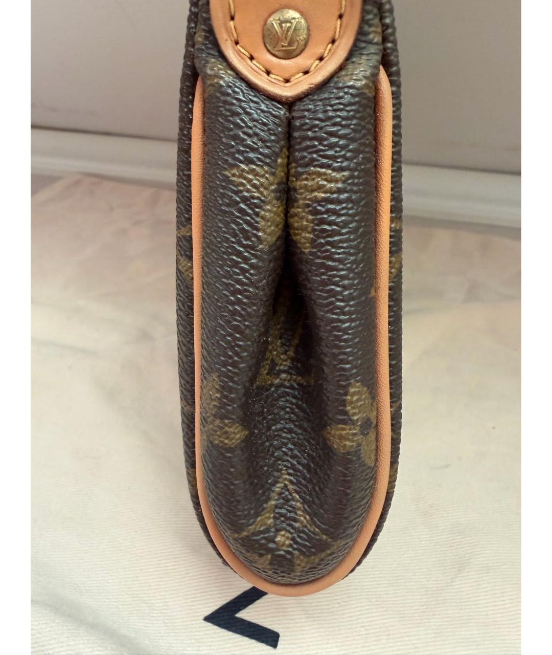LOUIS VUITTON Коричневая сумка с короткими ручками из канвы, фото 5