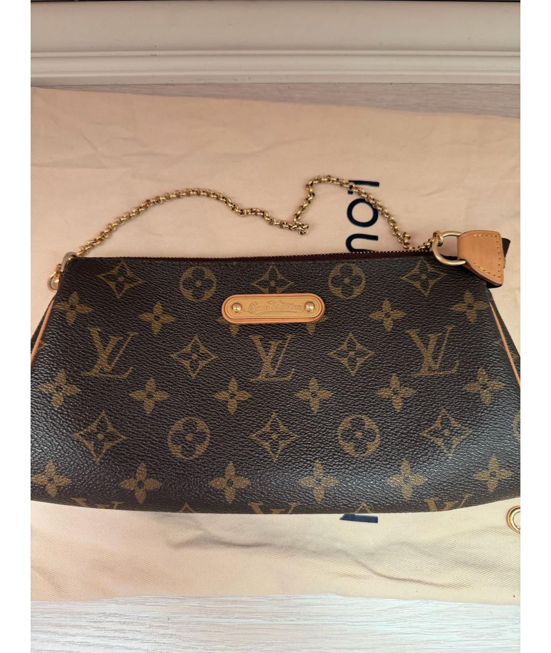 LOUIS VUITTON Коричневая сумка с короткими ручками из канвы, фото 2
