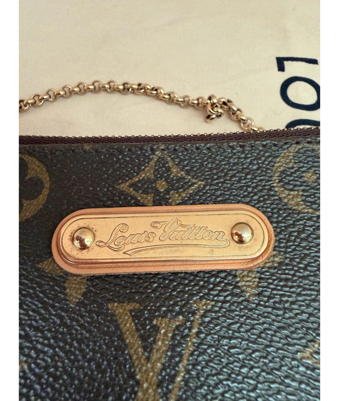 LOUIS VUITTON Коричневая сумка с короткими ручками из канвы, фото 3