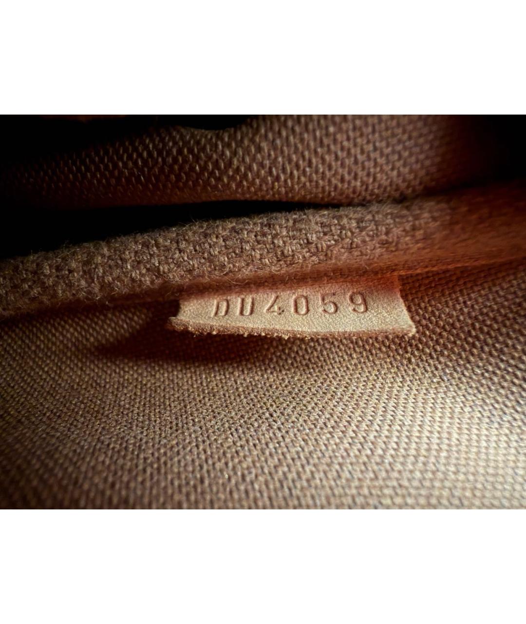 LOUIS VUITTON Коричневая сумка с короткими ручками из канвы, фото 7