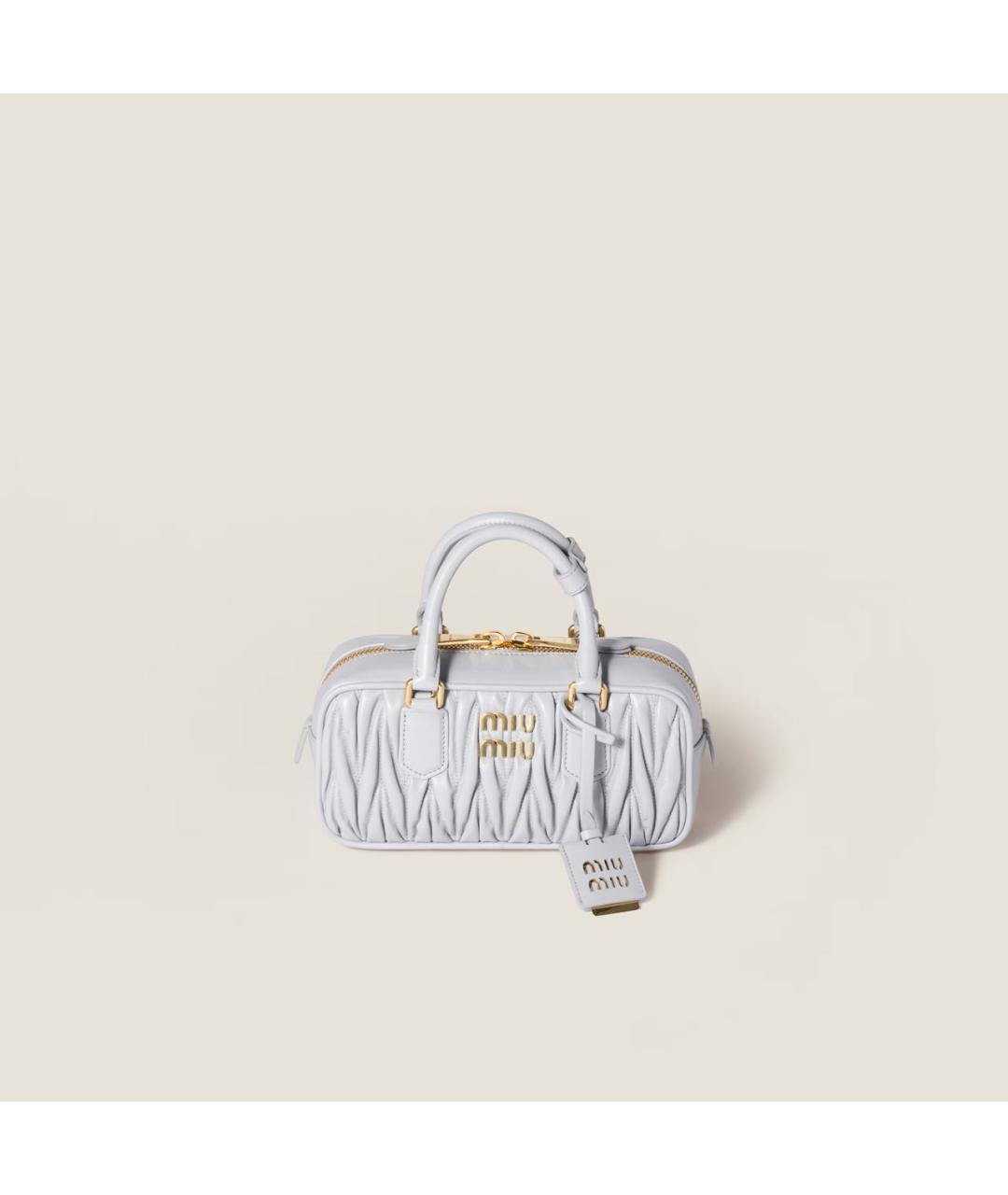 MIU MIU Фиолетовая кожаная сумка с короткими ручками, фото 6