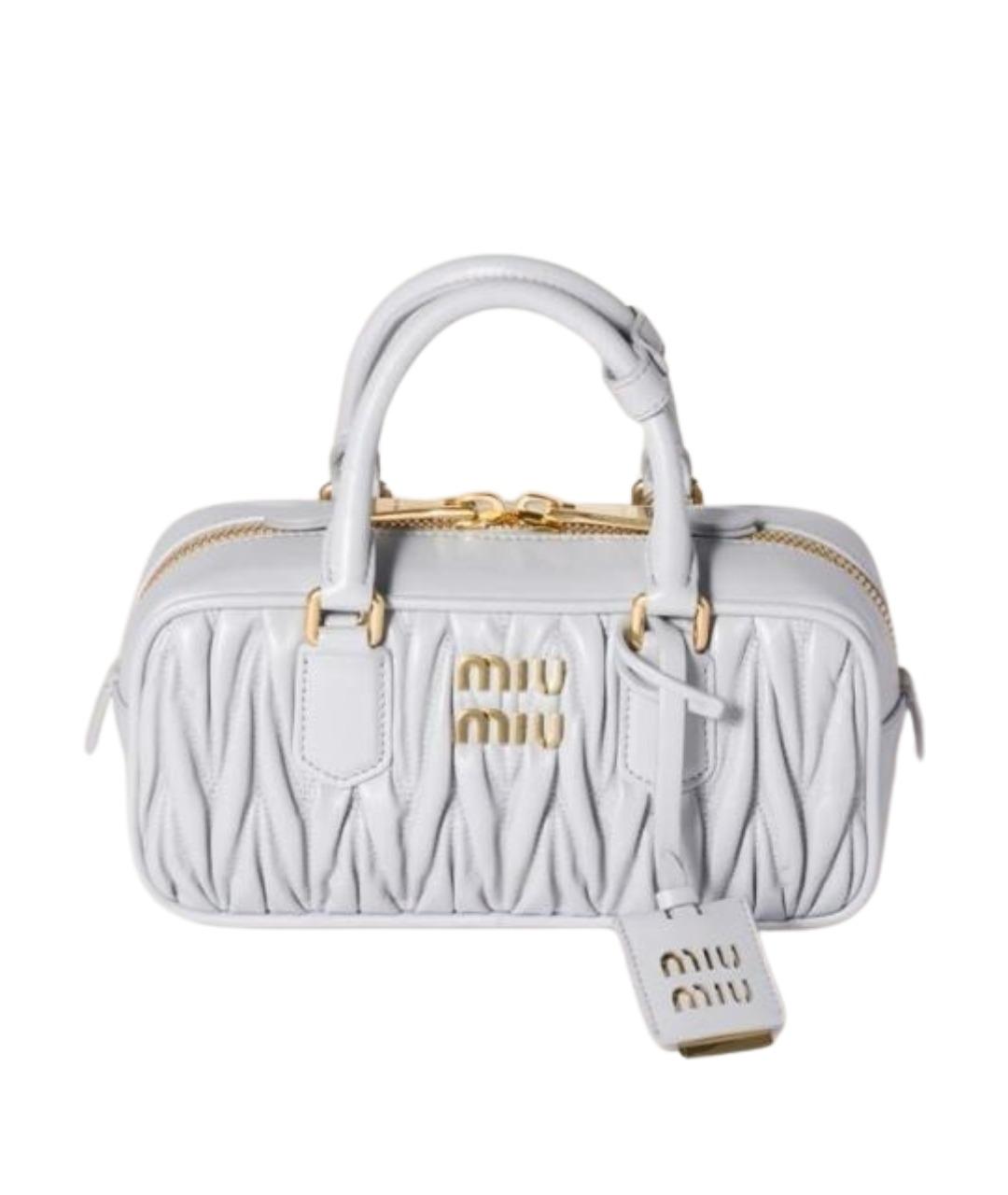 MIU MIU Фиолетовая кожаная сумка с короткими ручками, фото 1