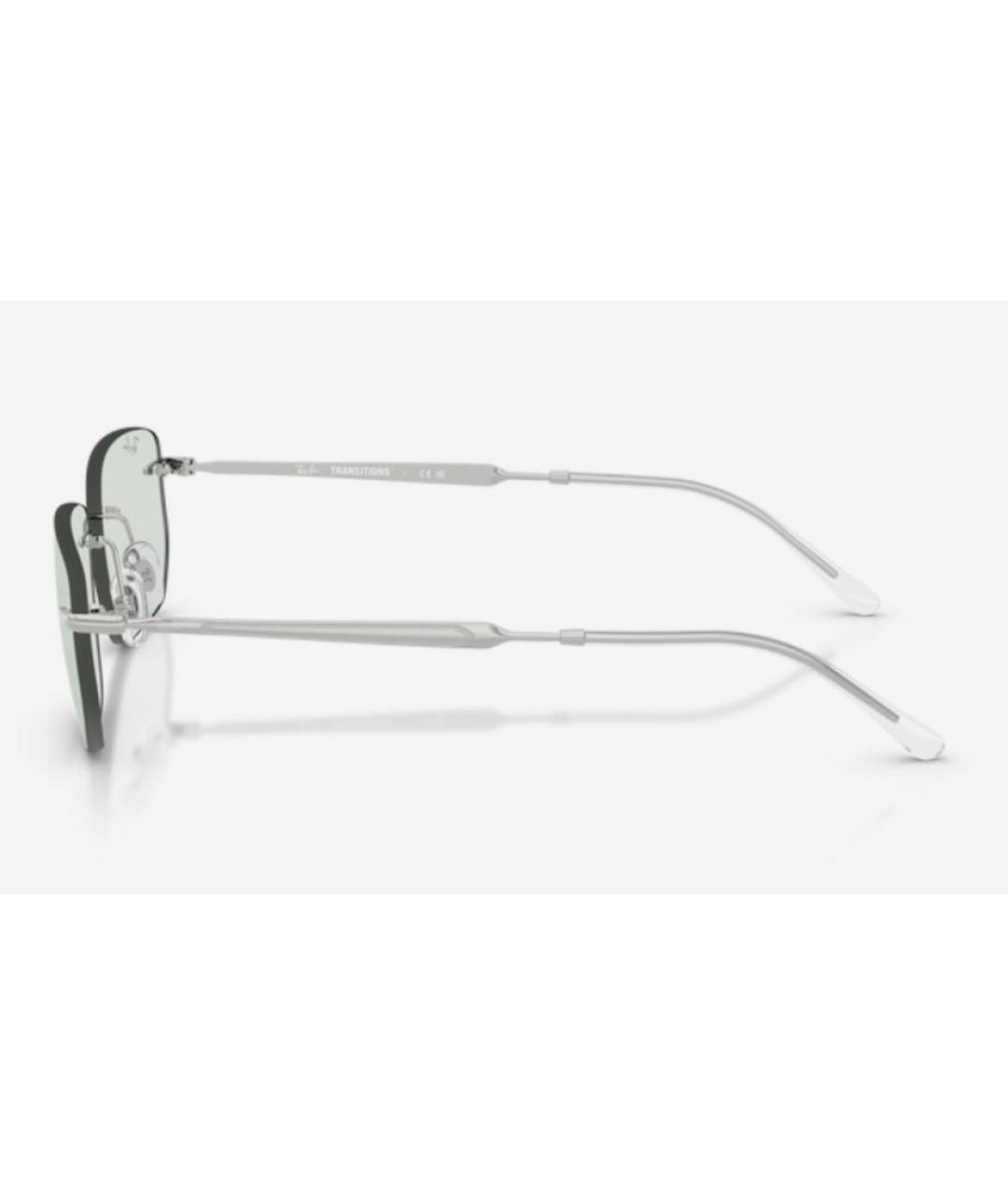RAY BAN Серебряные металлические солнцезащитные очки, фото 3