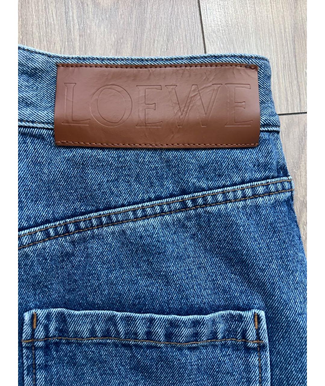 LOEWE Синие хлопковые прямые джинсы, фото 3