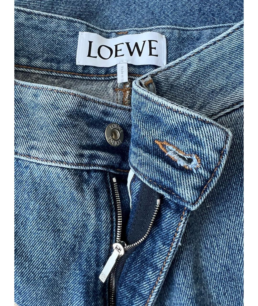 LOEWE Синие хлопковые прямые джинсы, фото 4