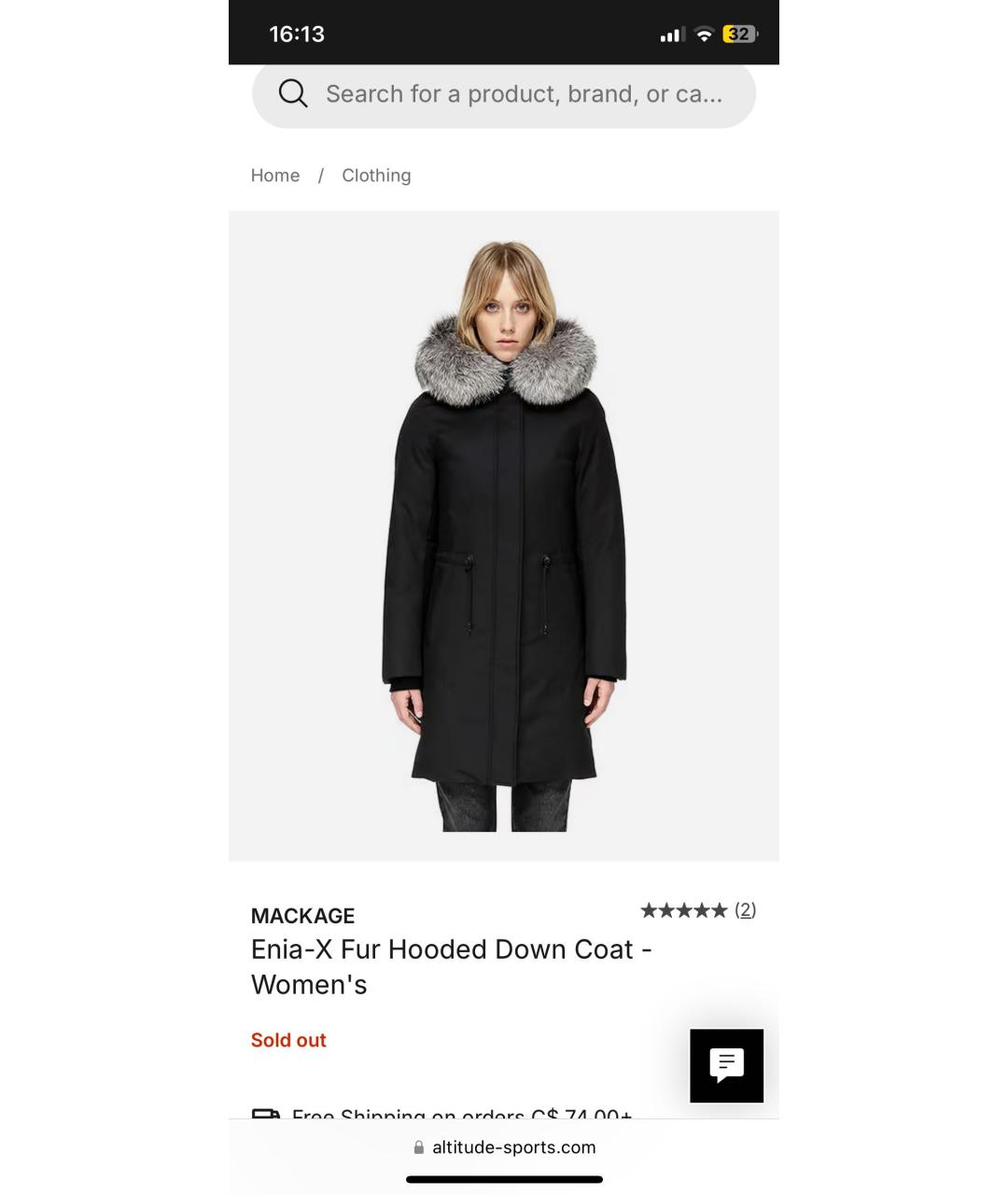 Mackage Черная хлопковая парка, фото 2