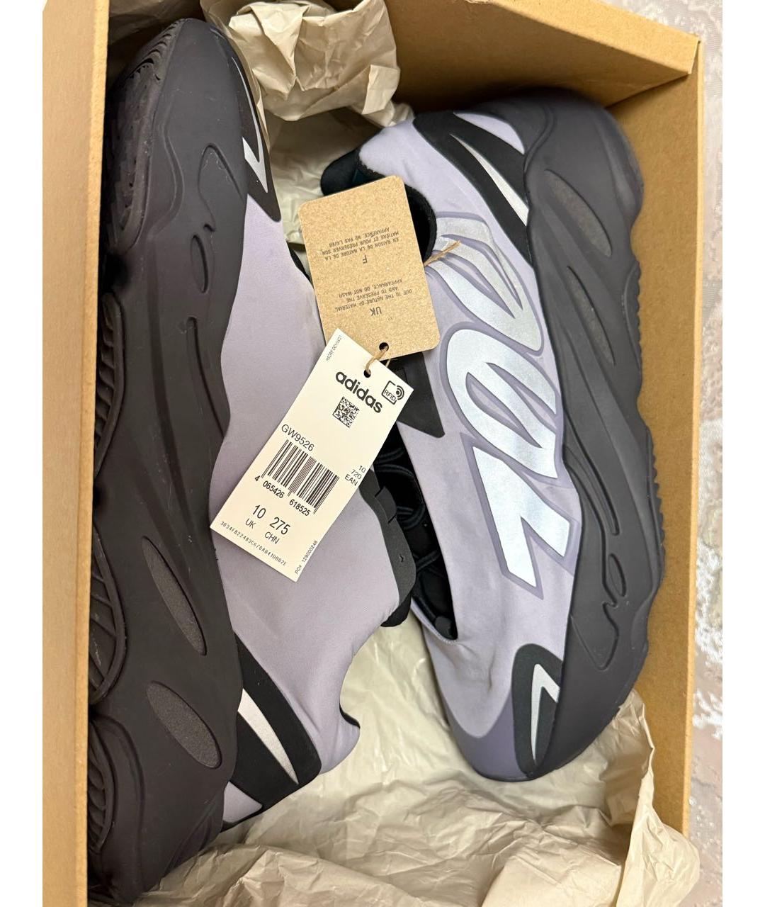 ADIDAS YEEZY Фиолетовые текстильные низкие кроссовки / кеды, фото 4