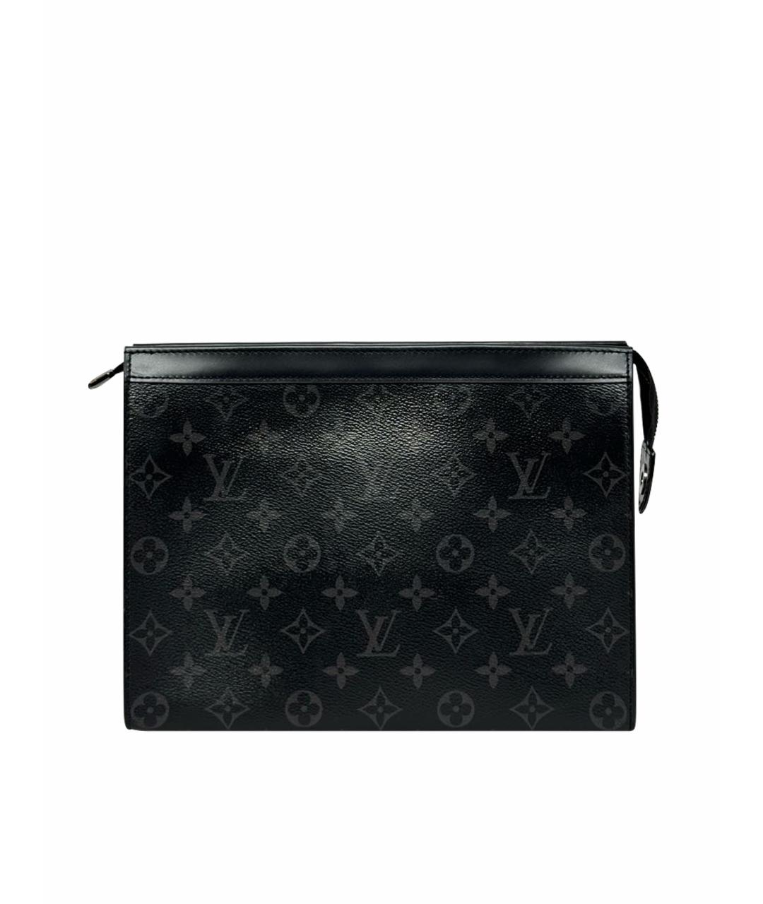 LOUIS VUITTON Серая барсетка из канвы, фото 1