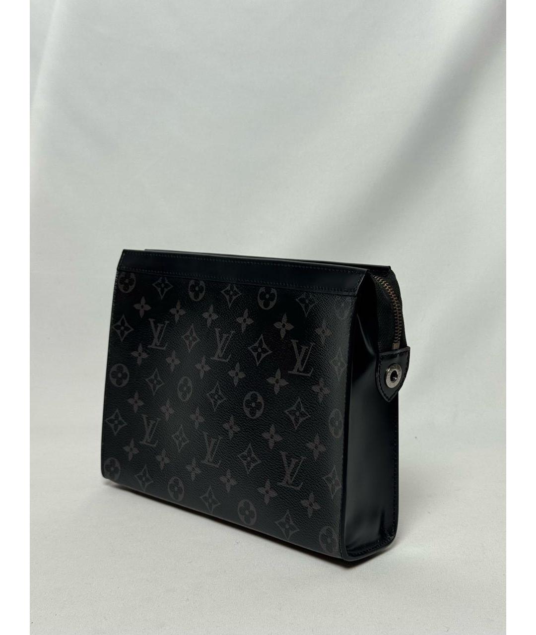 LOUIS VUITTON Серая барсетка из канвы, фото 2