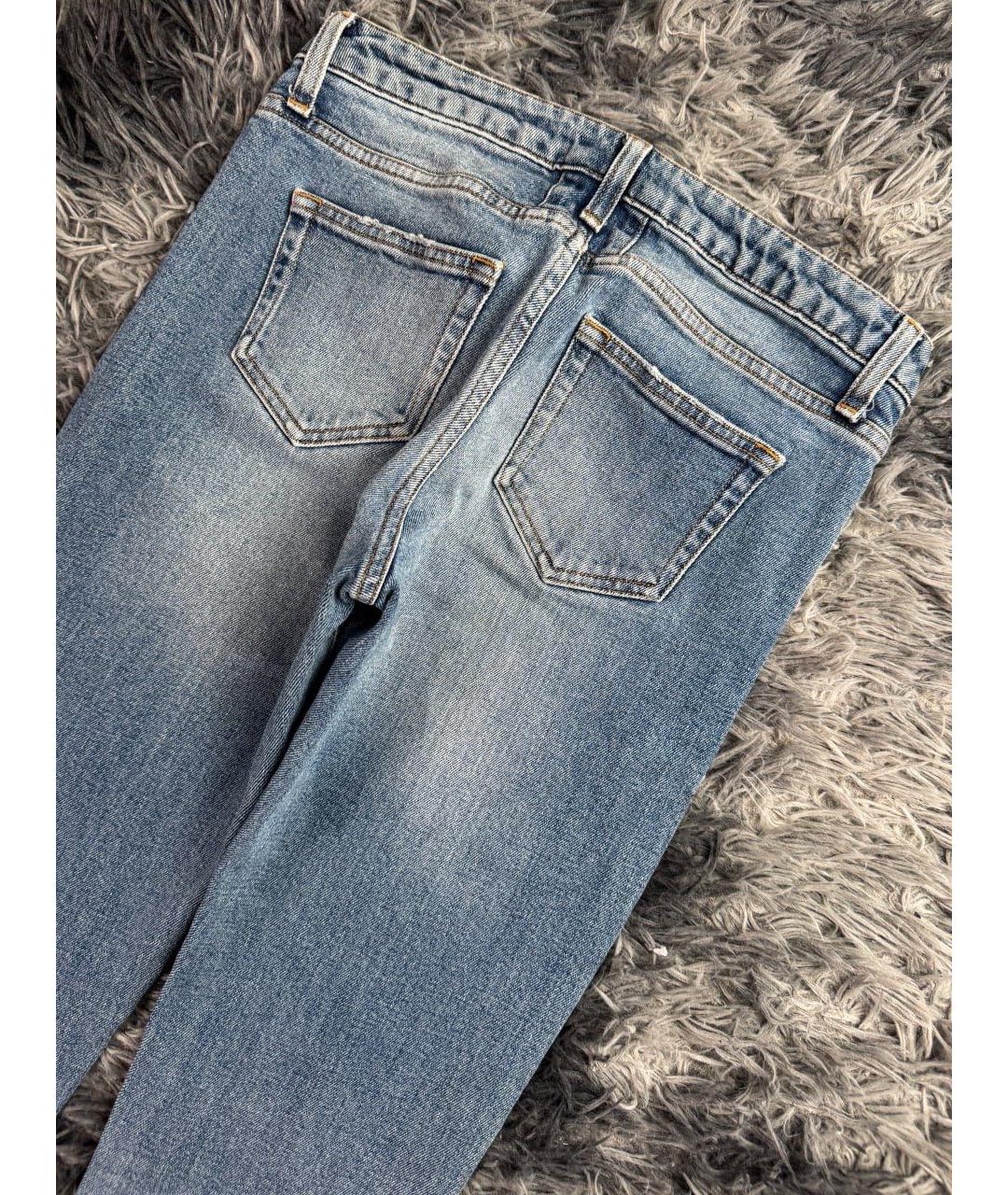 SAINT LAURENT Синие хлопковые джинсы слим, фото 3