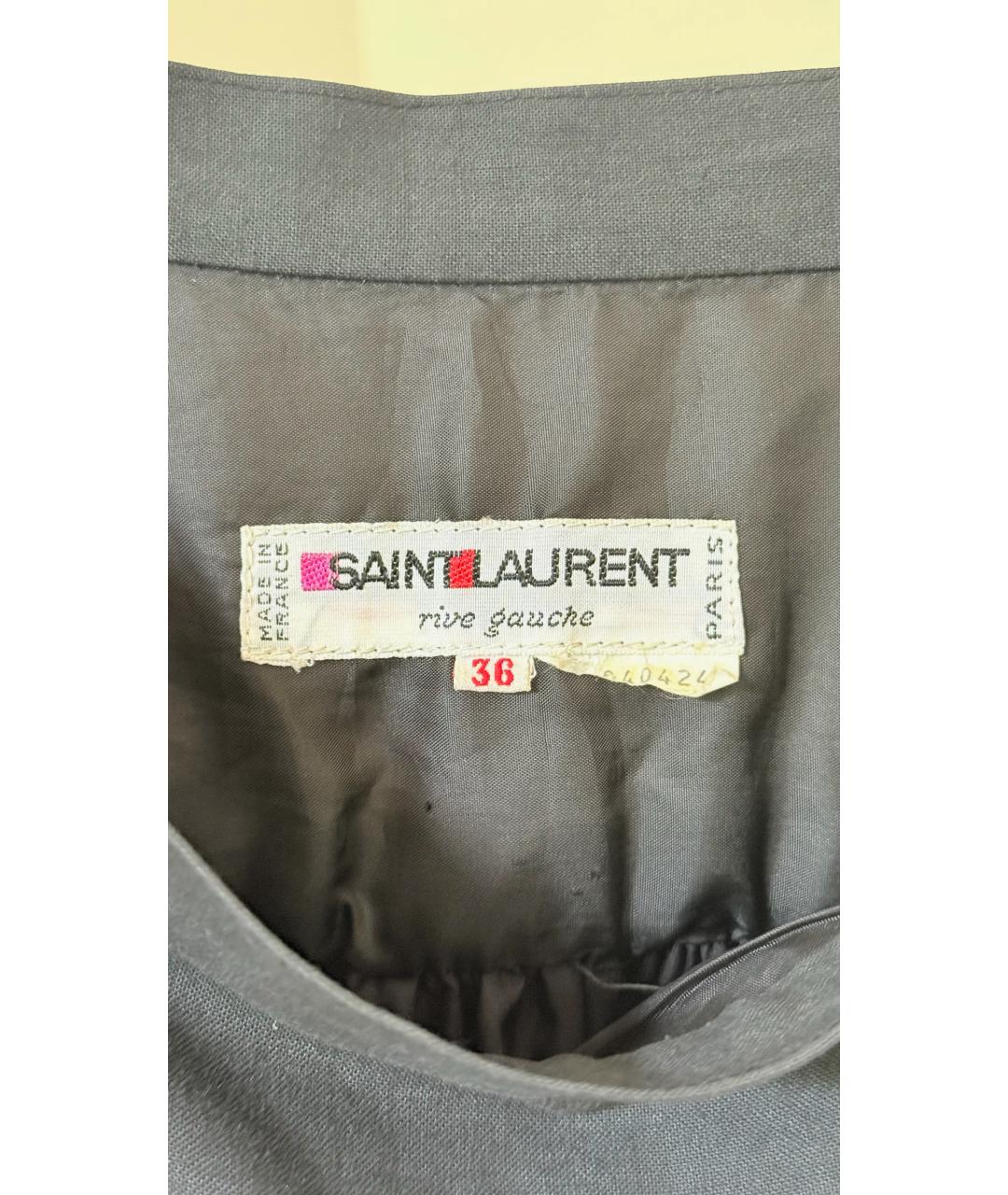 SAINT LAURENT Черная юбка макси, фото 5