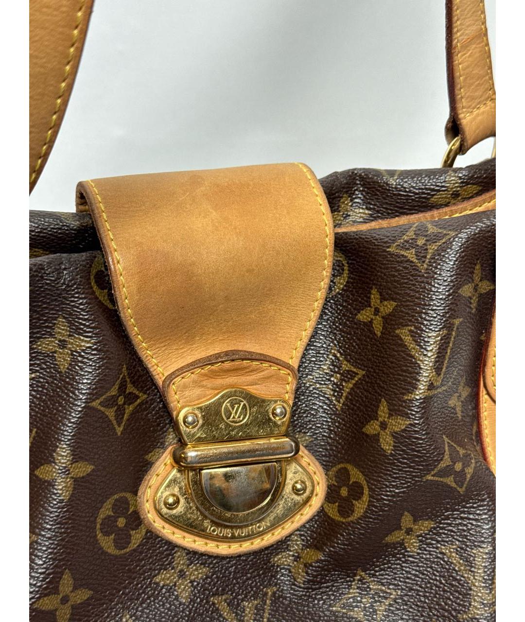 LOUIS VUITTON Коричневая сумка с короткими ручками из канвы, фото 6