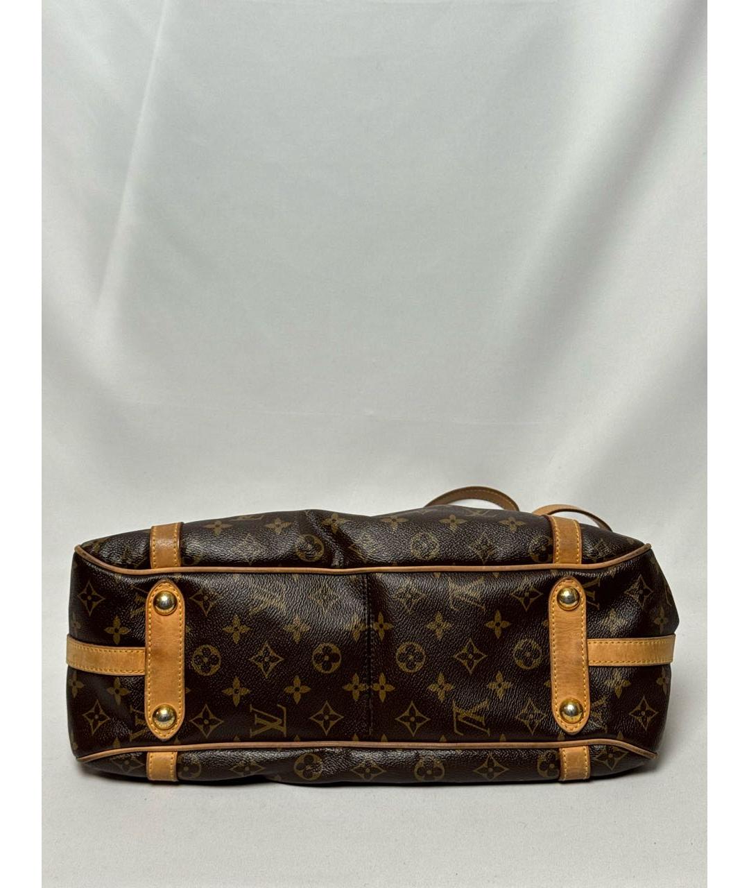 LOUIS VUITTON Коричневая сумка с короткими ручками из канвы, фото 7