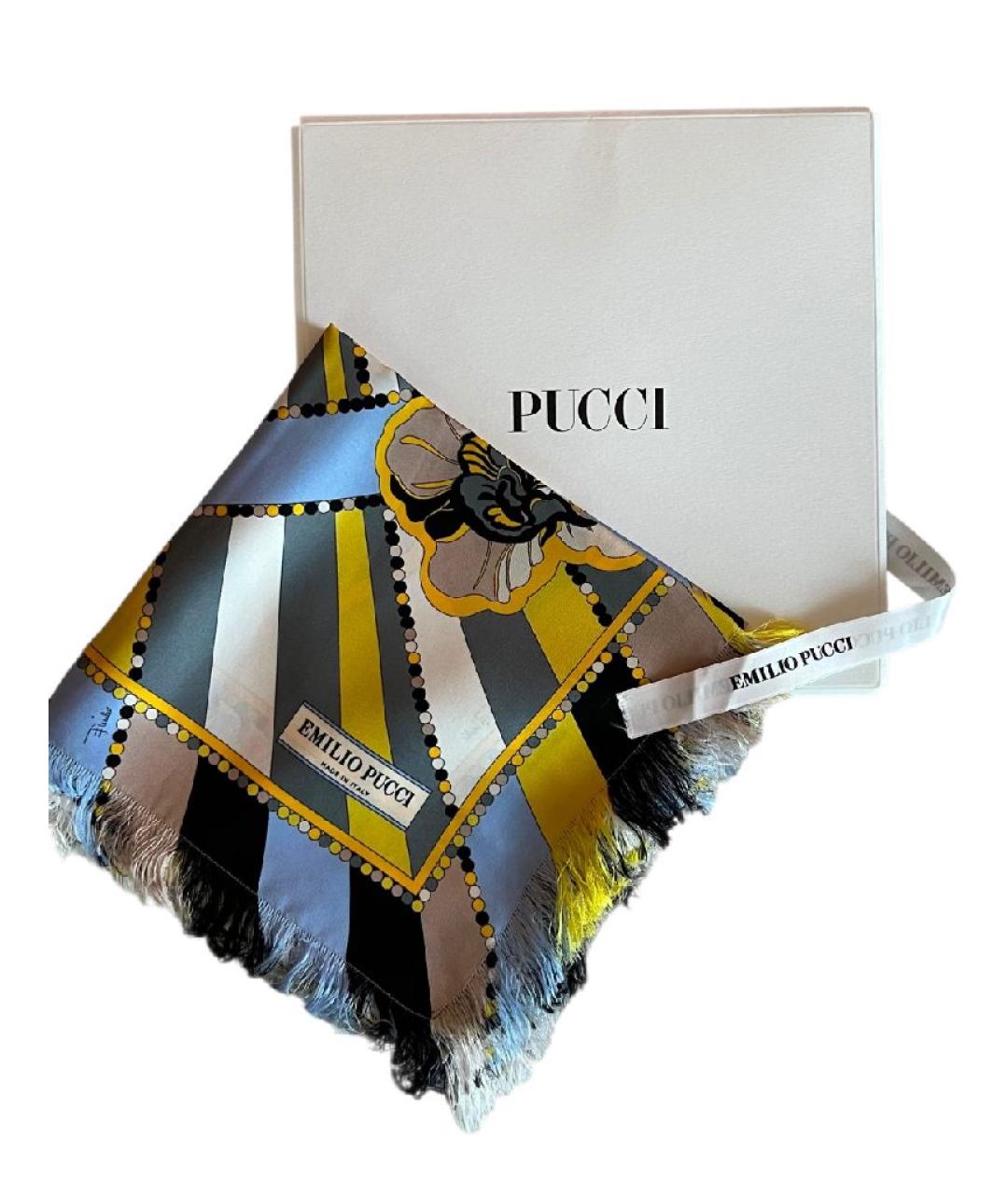 EMILIO PUCCI Мульти шелковый платок, фото 5