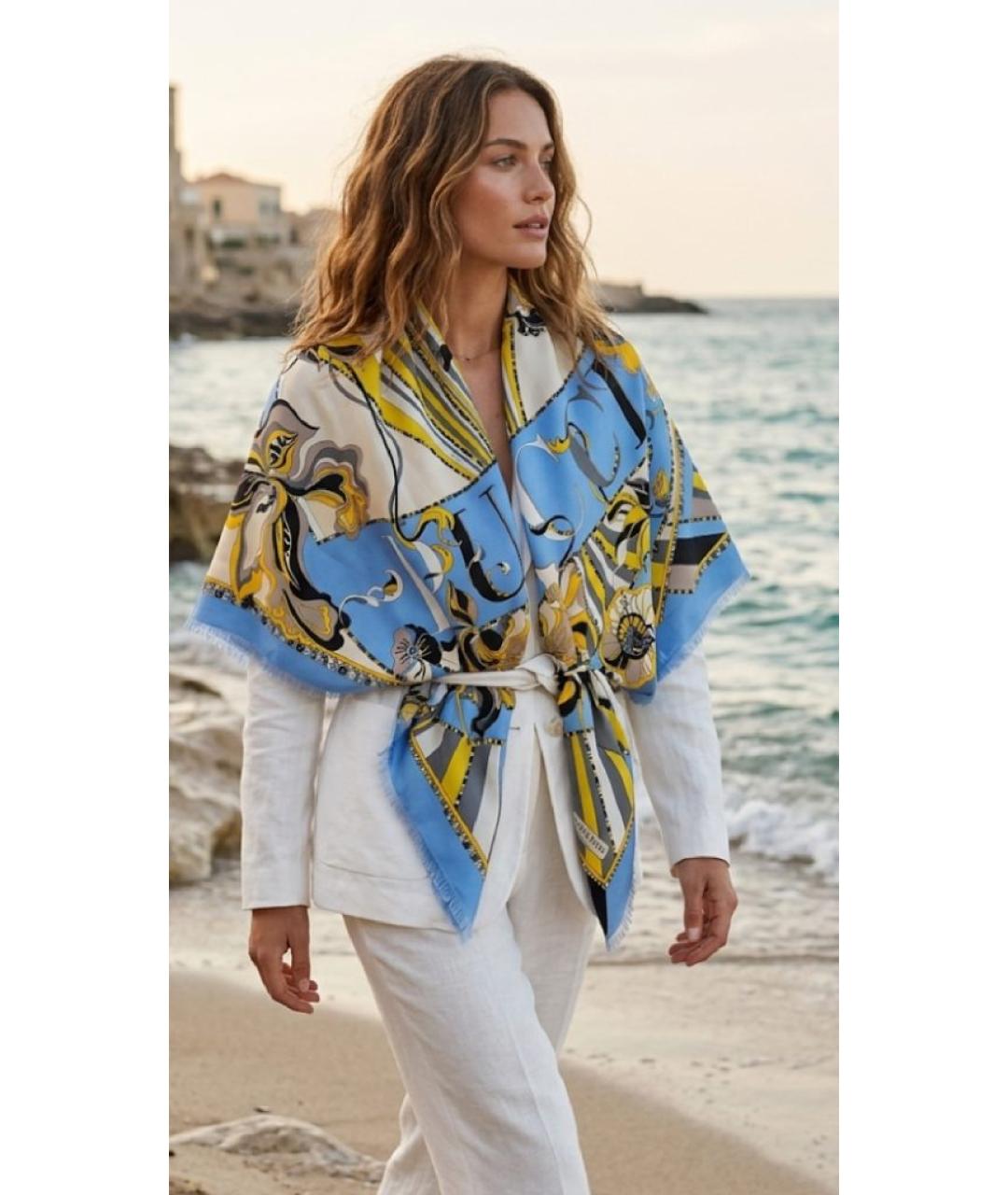 EMILIO PUCCI Мульти шелковый платок, фото 7