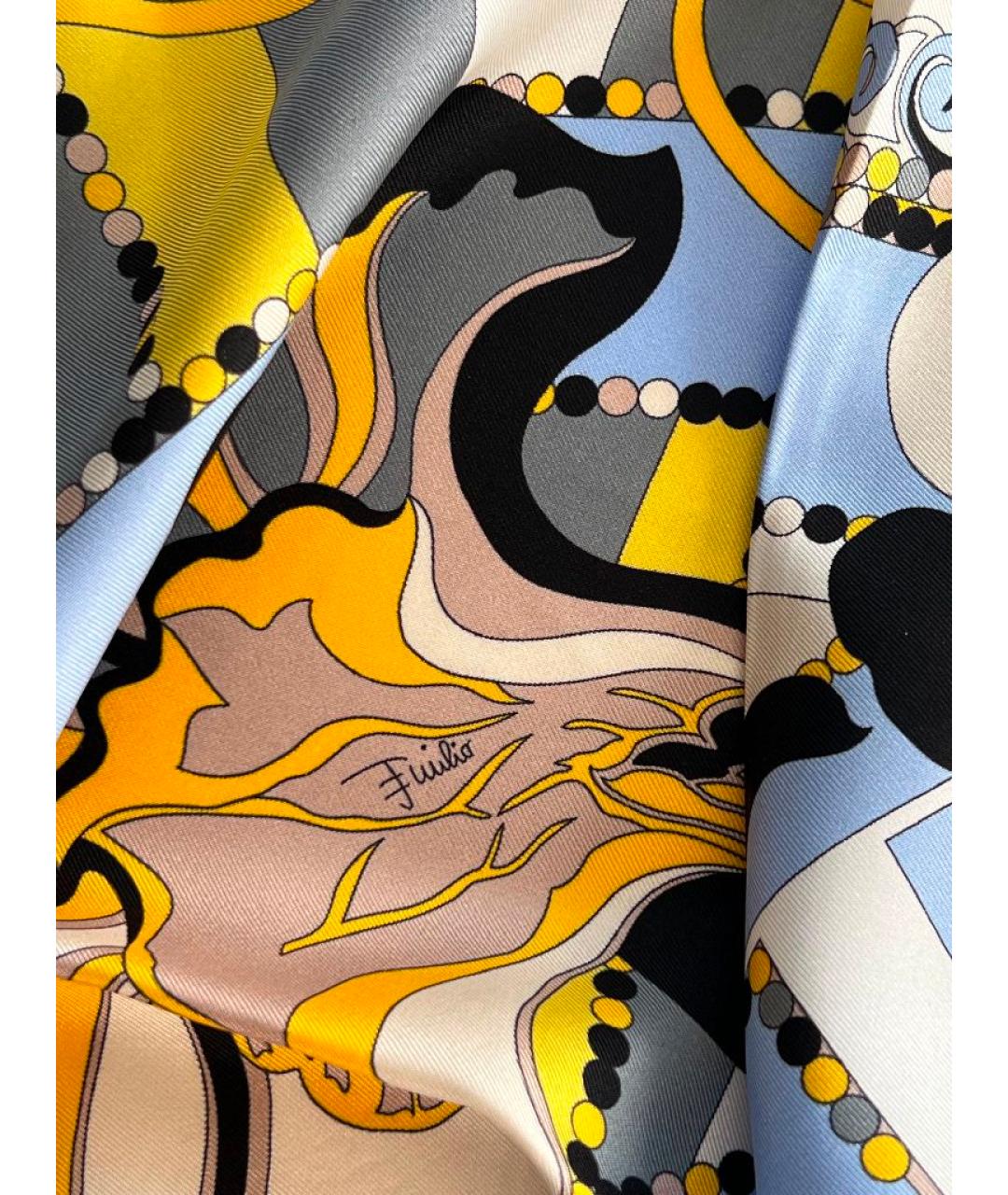 EMILIO PUCCI Мульти шелковый платок, фото 2