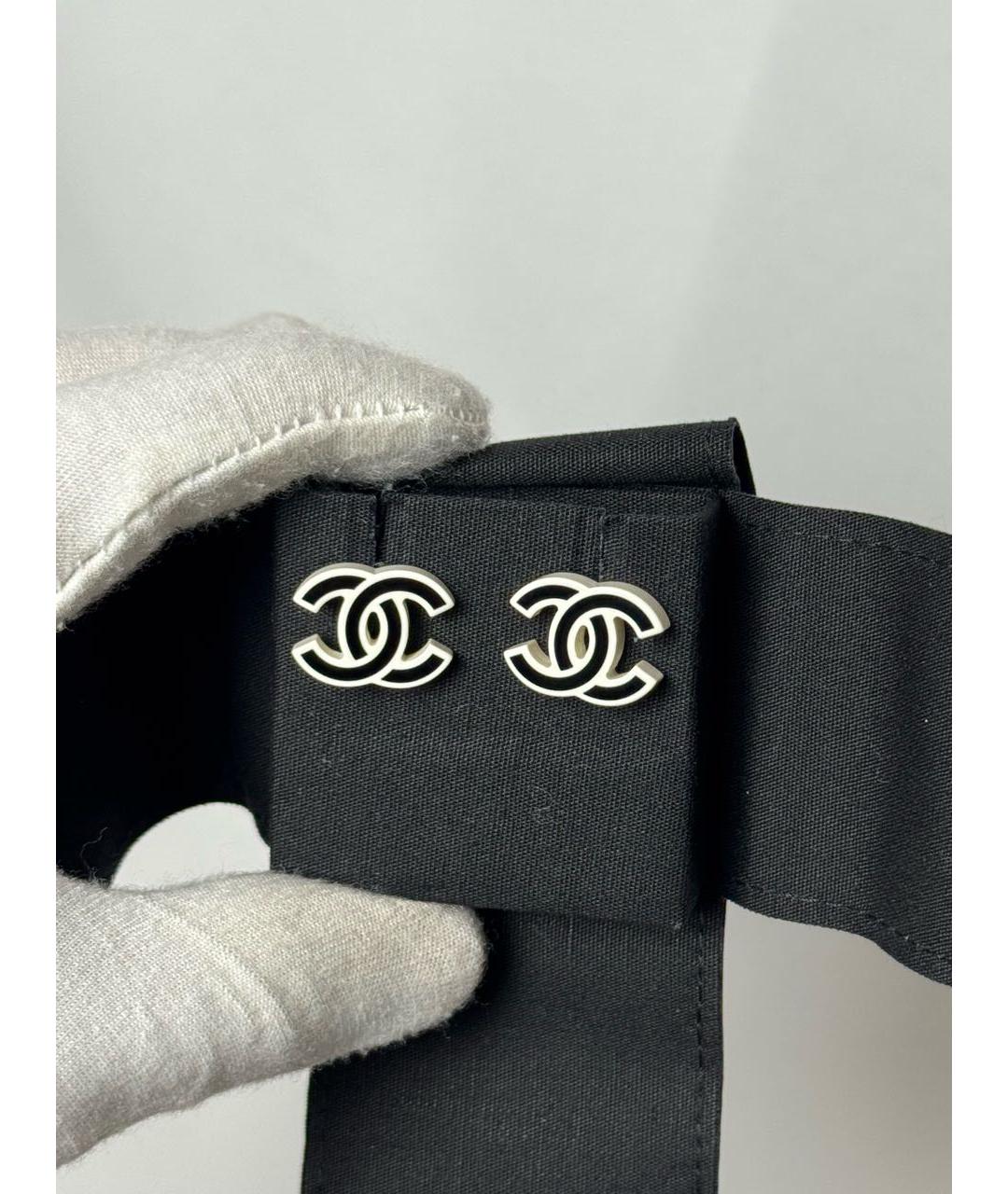 CHANEL Черные серьги, фото 8
