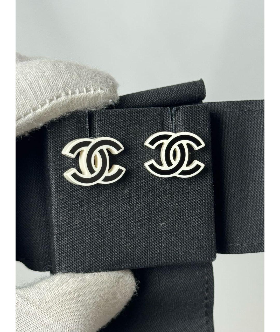 CHANEL Черные серьги, фото 2