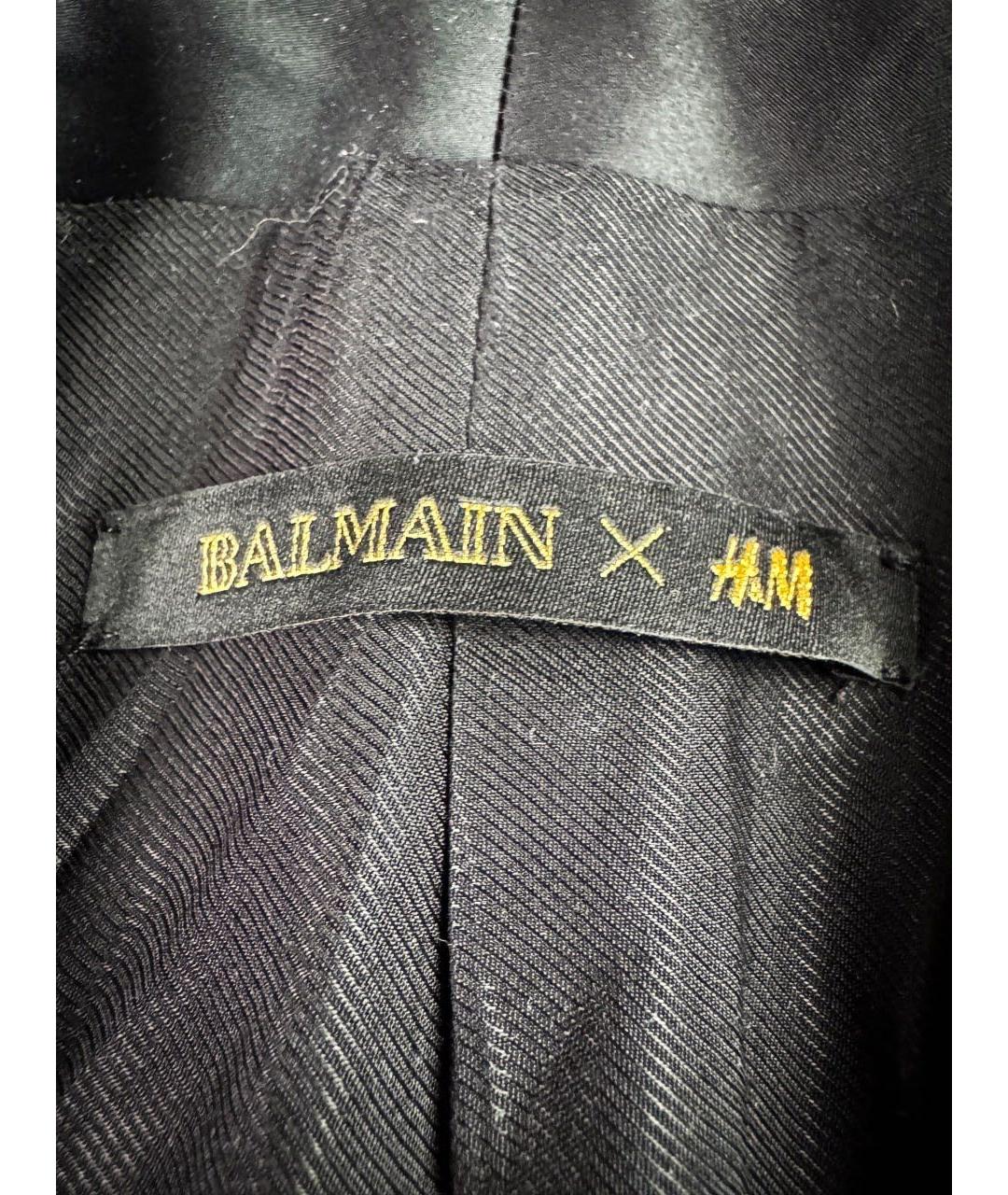 BALMAIN Черный хлопковый пиджак, фото 7