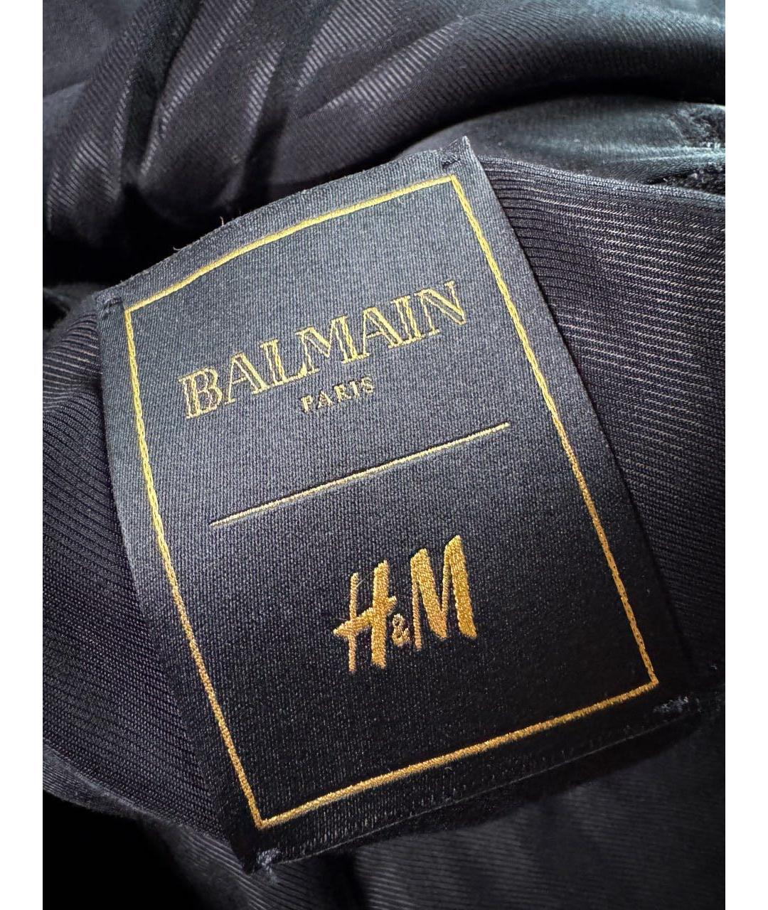 BALMAIN Черный хлопковый пиджак, фото 5