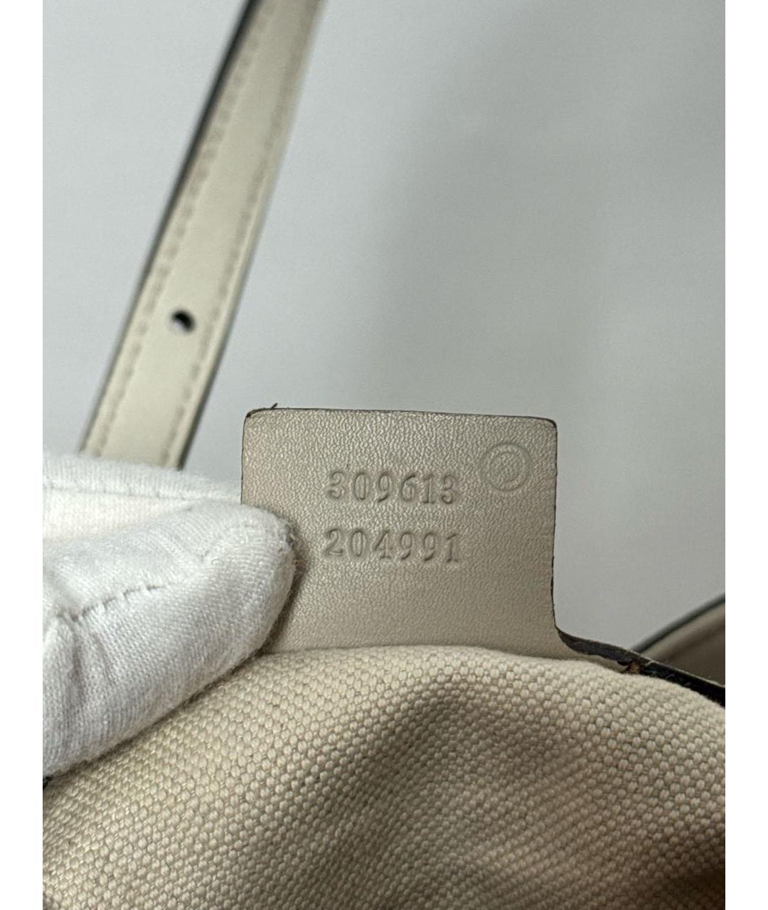 GUCCI Бежевая кожаная сумка тоут, фото 8
