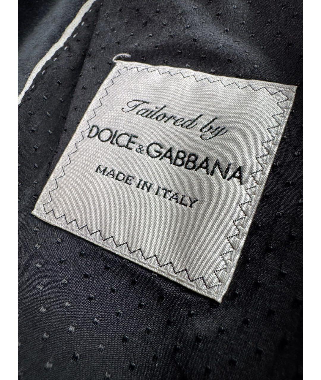 DOLCE&GABBANA Черный велюровый пиджак, фото 5