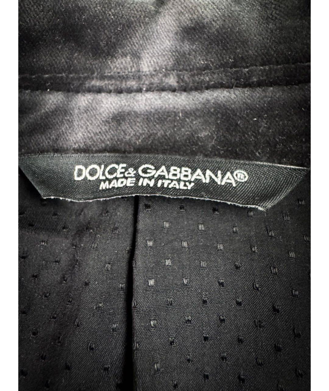 DOLCE&GABBANA Черный велюровый пиджак, фото 7