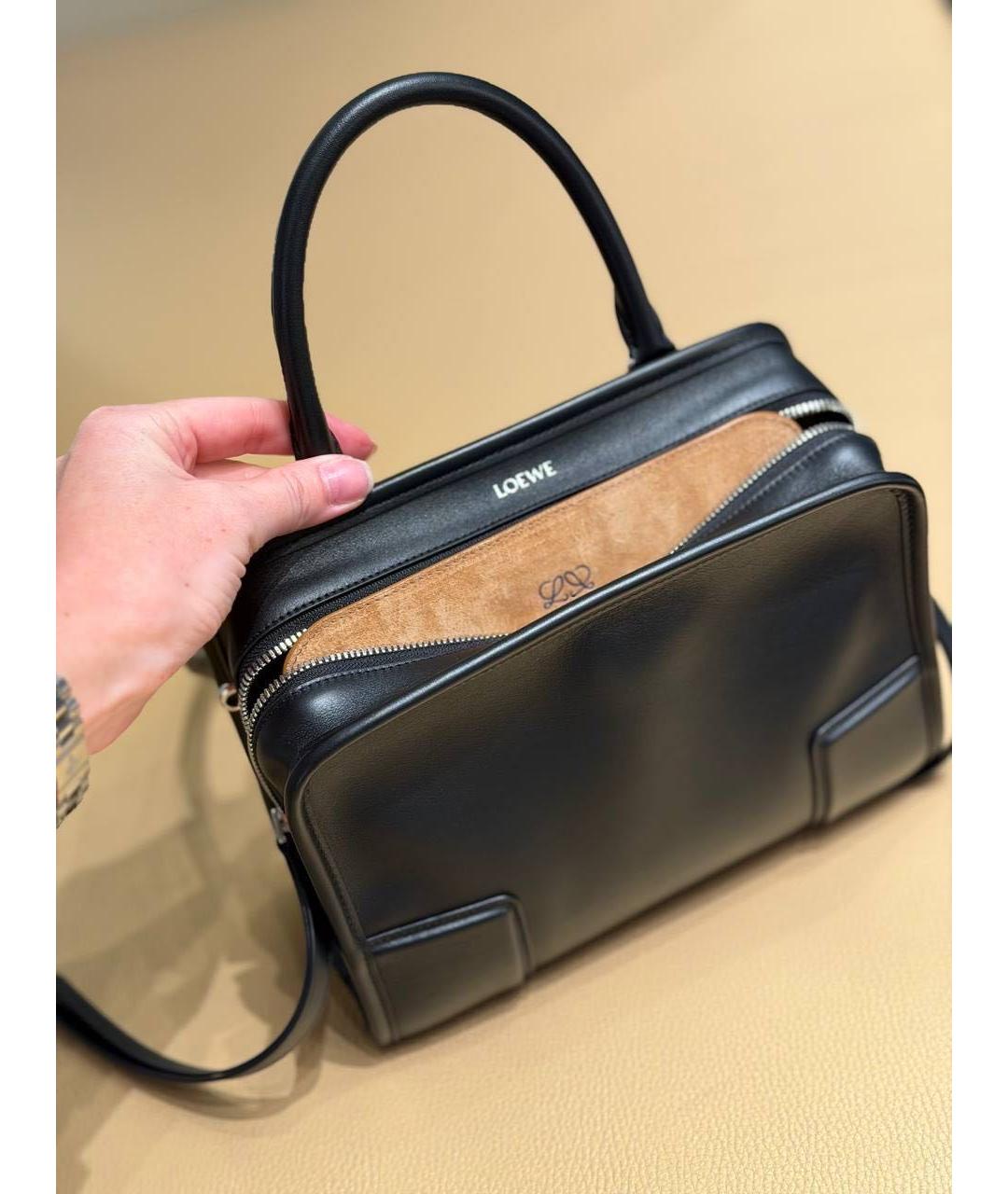 LOEWE Черная кожаная сумка через плечо, фото 4
