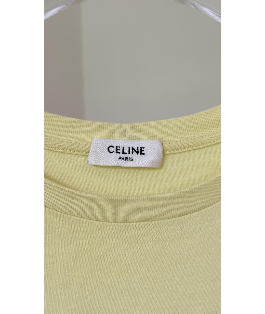 CELINE Желтая футболка, фото 5