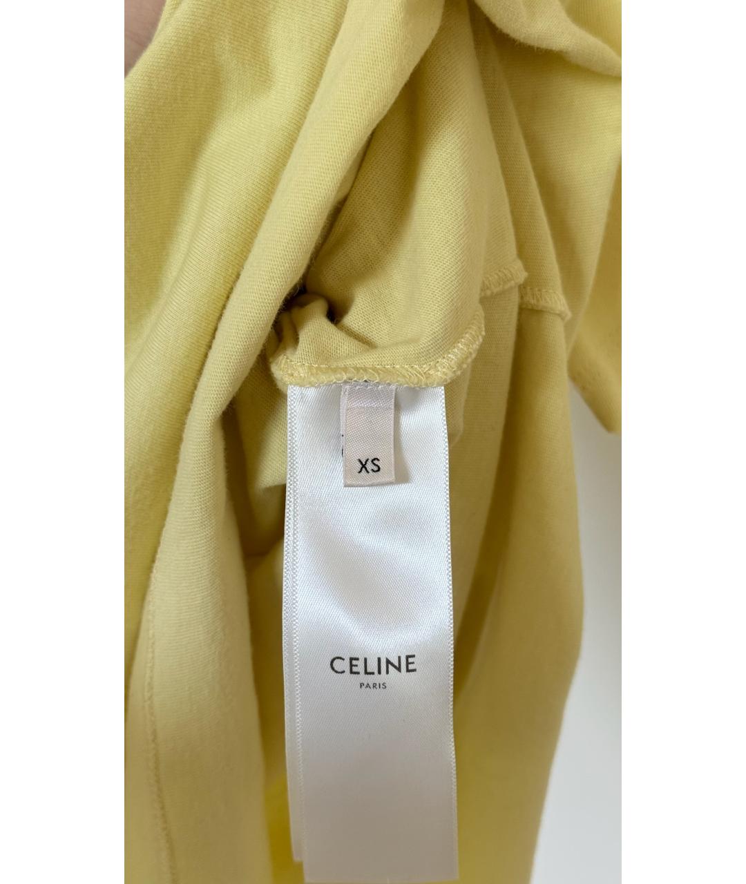CELINE Желтая футболка, фото 6