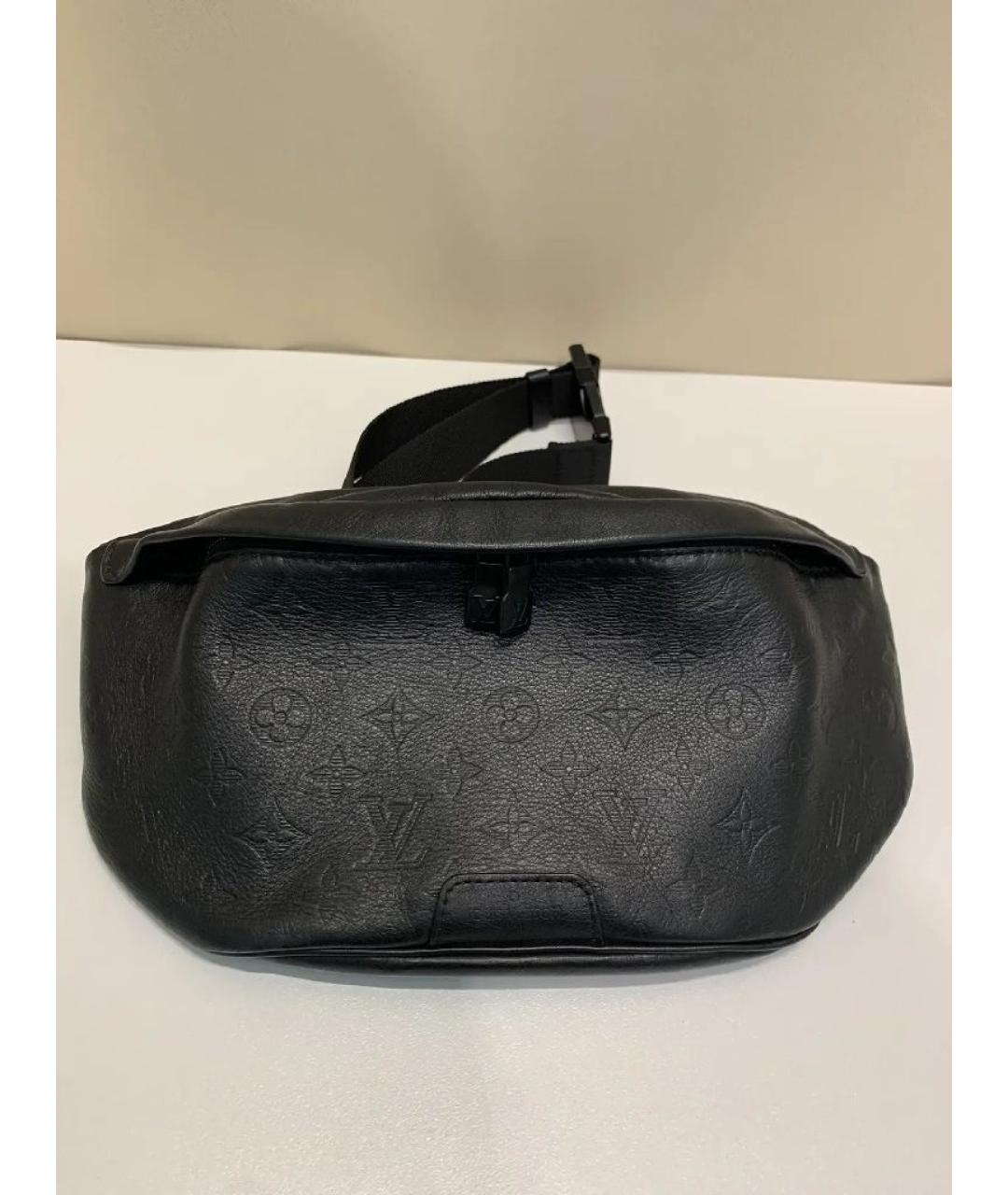 LOUIS VUITTON Черная кожаная поясная сумка, фото 7
