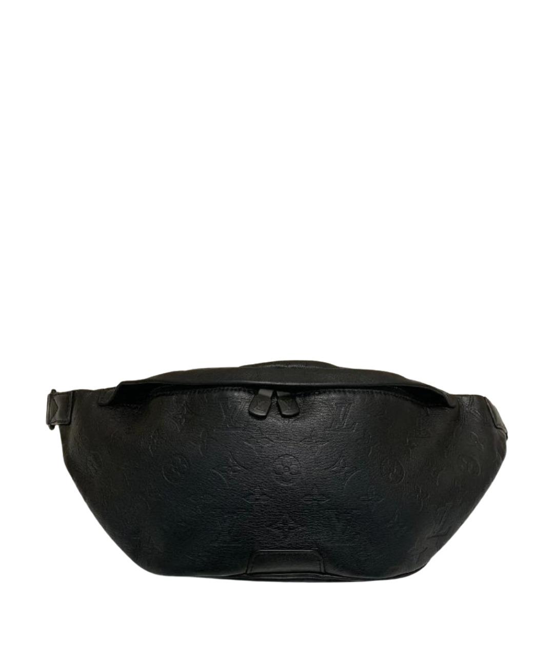 LOUIS VUITTON Черная кожаная поясная сумка, фото 1