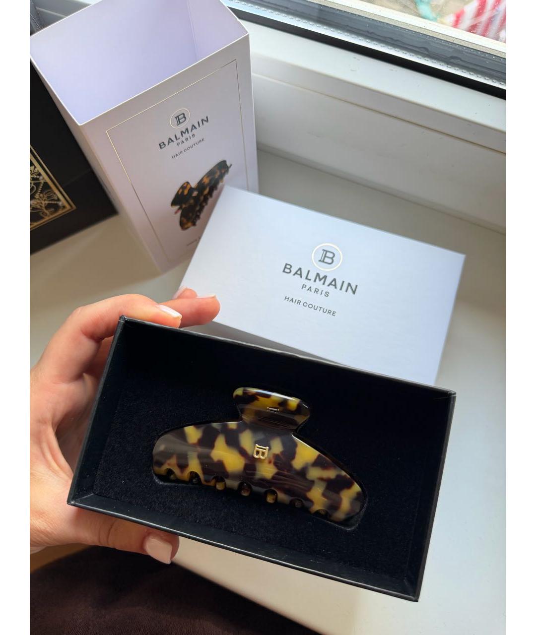 BALMAIN Коричневая заколка, фото 5