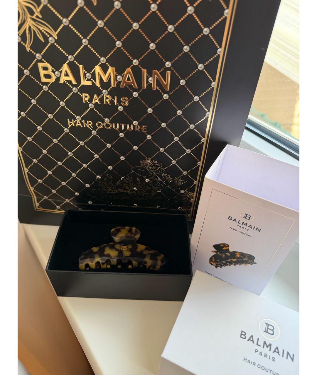 BALMAIN Коричневая заколка, фото 2