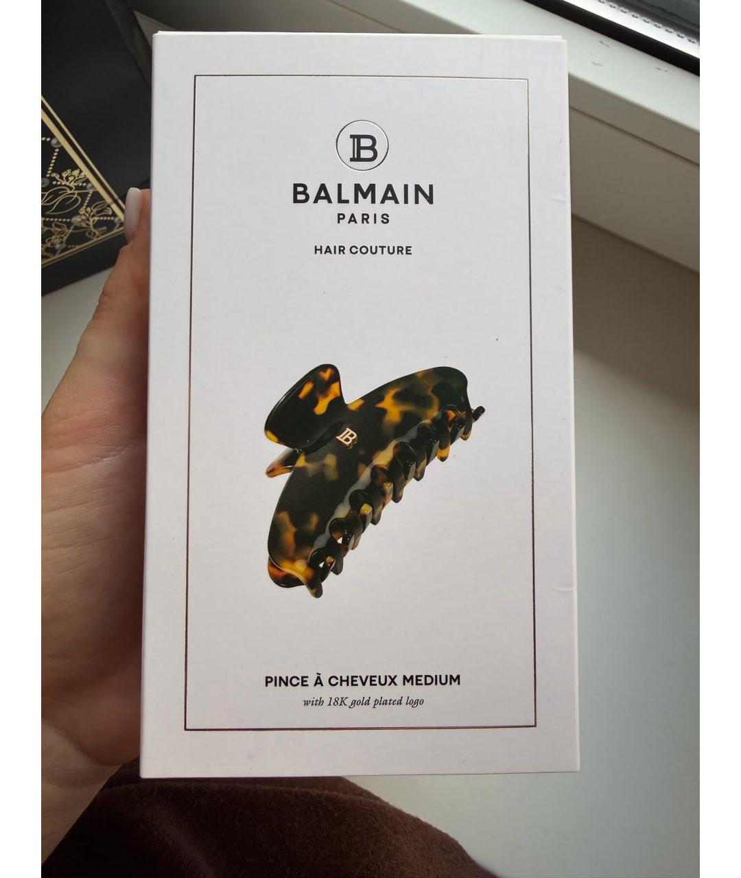 BALMAIN Коричневая заколка, фото 3